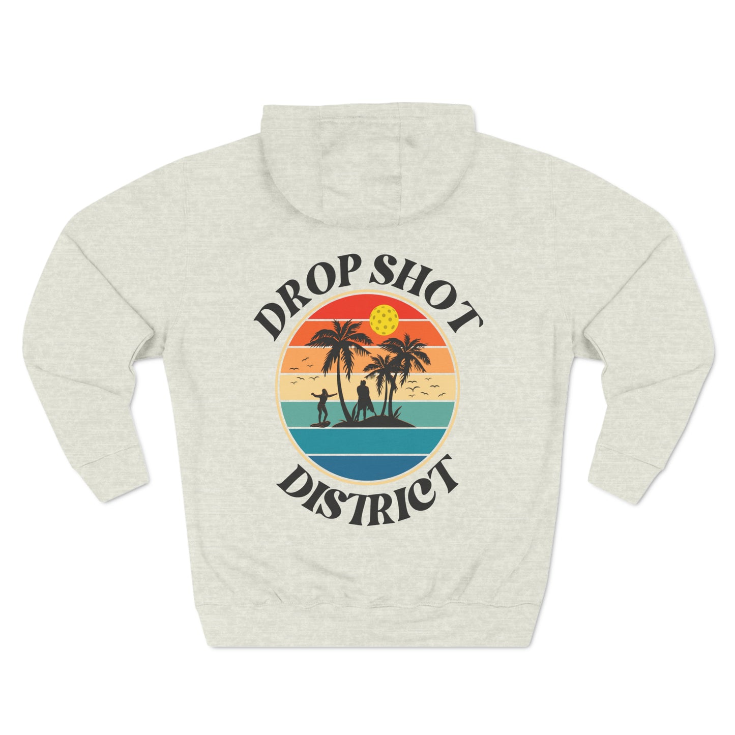 Double-Sided Drop Shot District Logo Unisex Premium Pickleball Hoodie