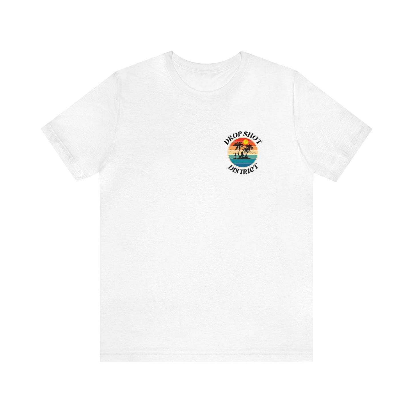 Double-Sided Unisex Drop Shot District Logo Premium Pickleball T-Shirt