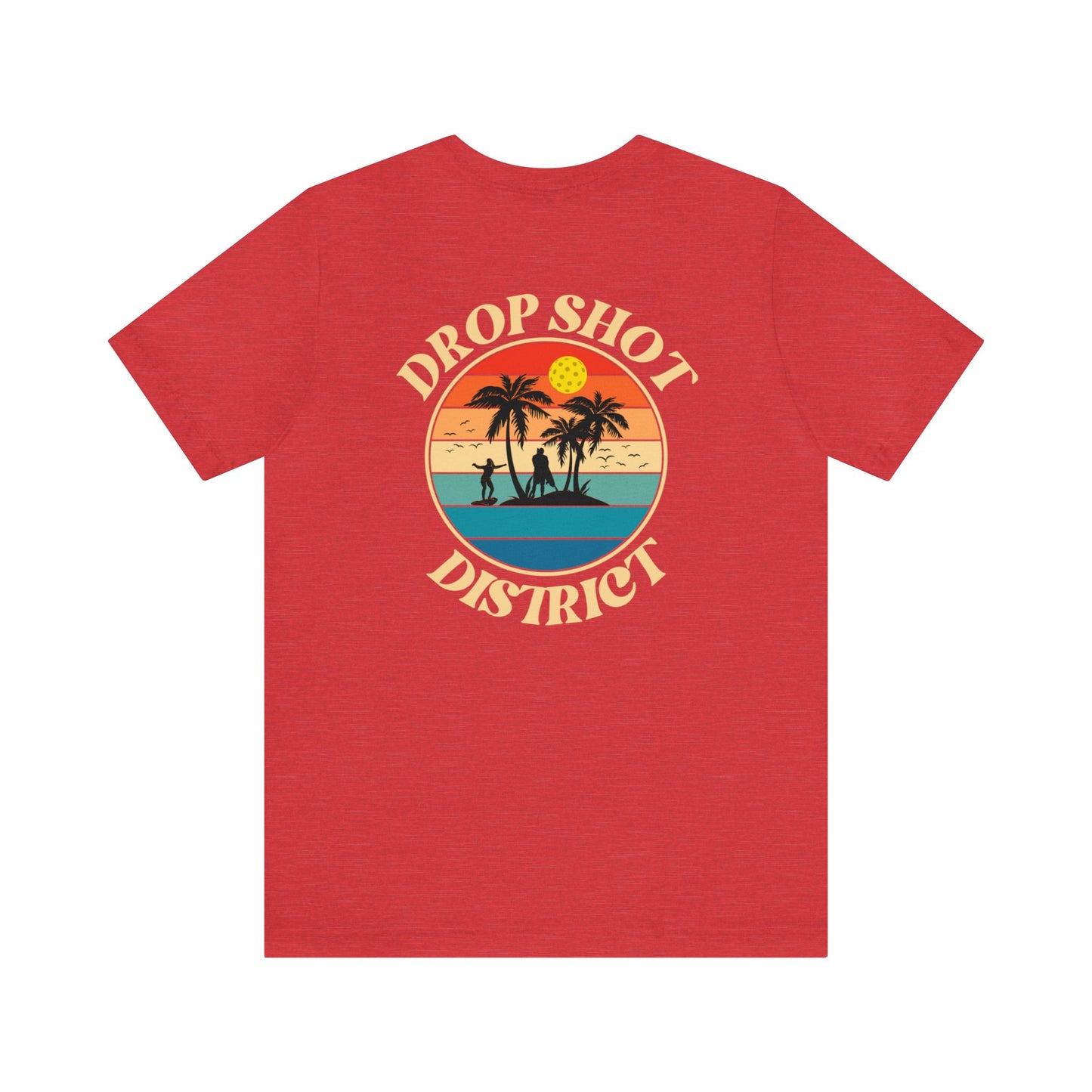 Double-Sided Unisex Drop Shot District Logo Premium Pickleball T-Shirt