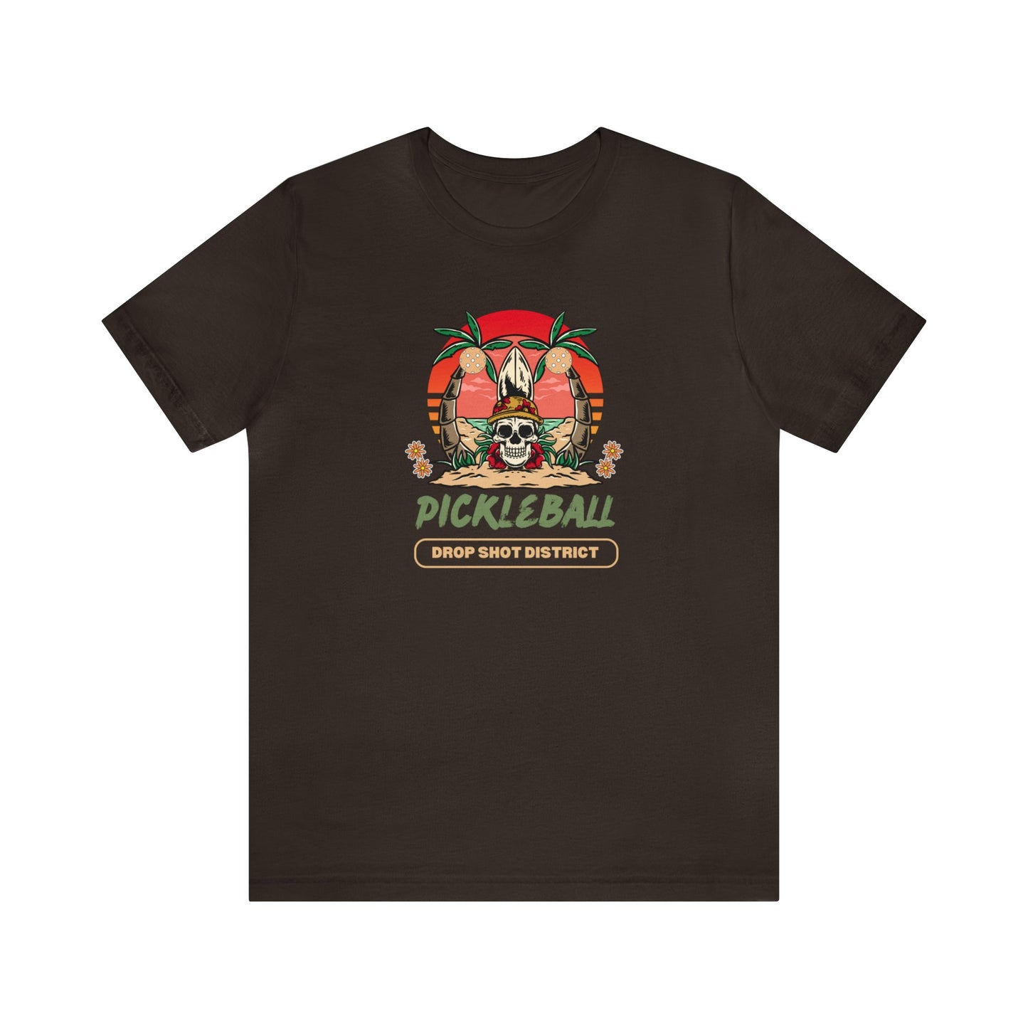 Unisex Skeleton Head Drop Shot District Premium Pickleball T-Shirt