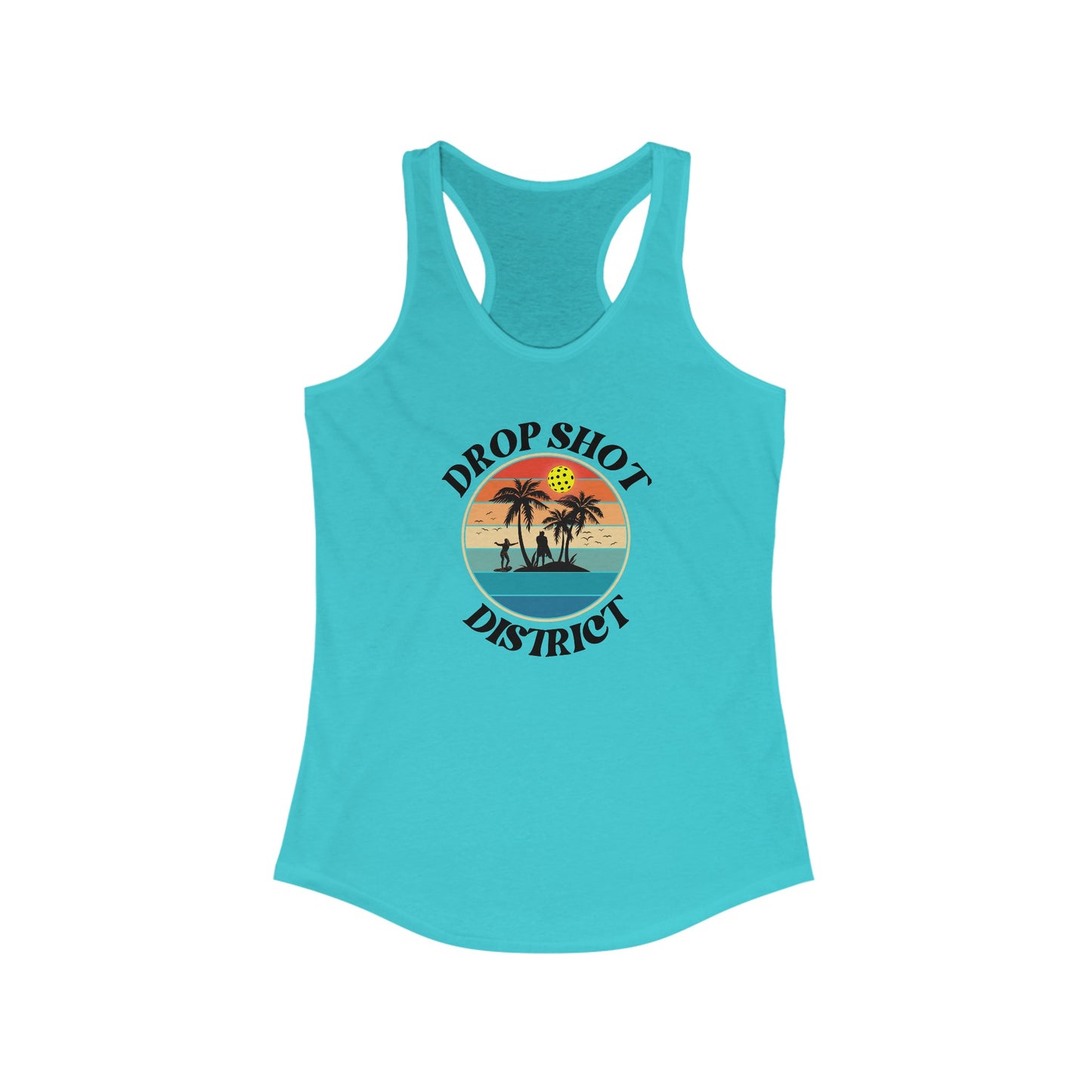 Drop Shot District Logo Women's Super Cute Pickleball Tank Top