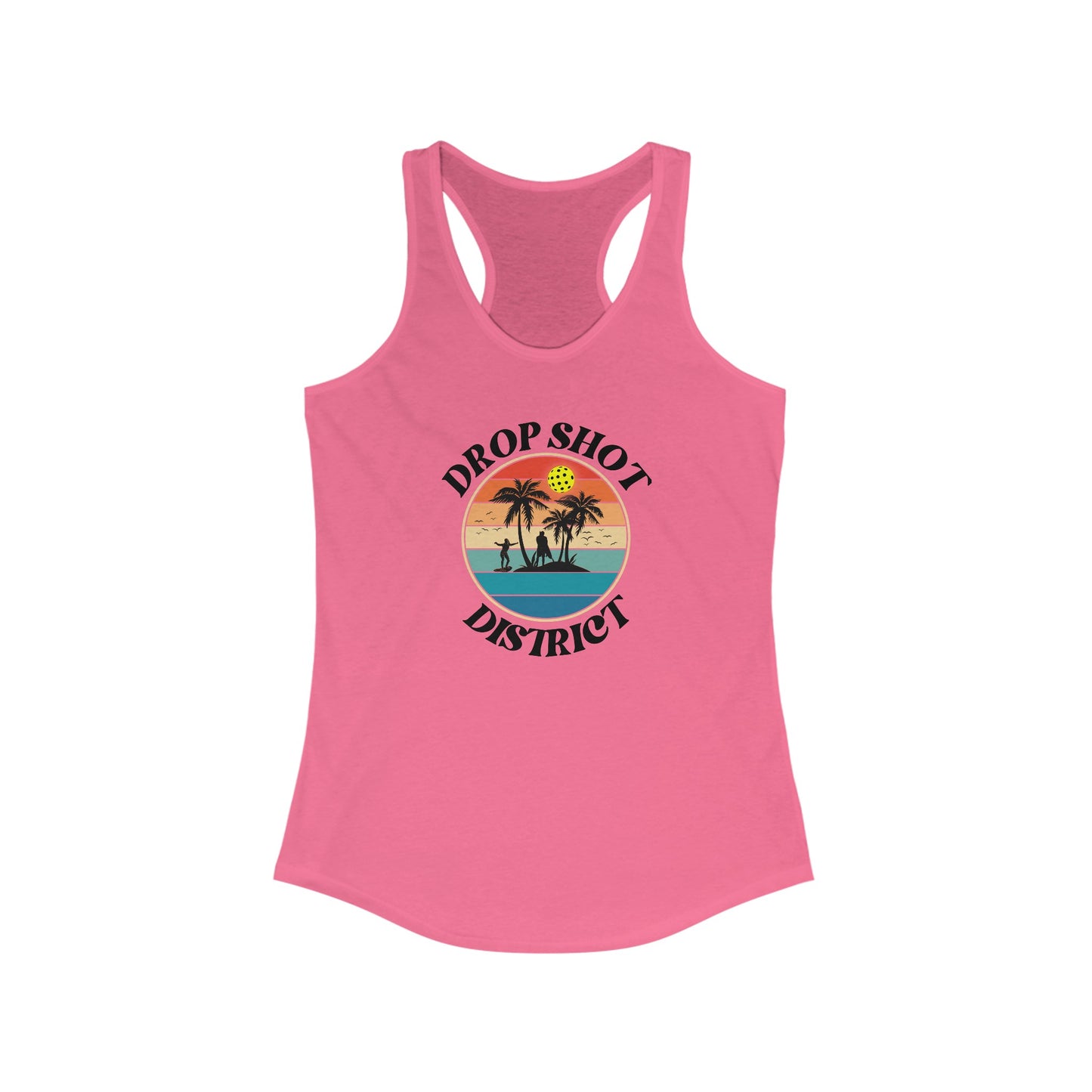 Drop Shot District Logo Women's Super Cute Pickleball Tank Top