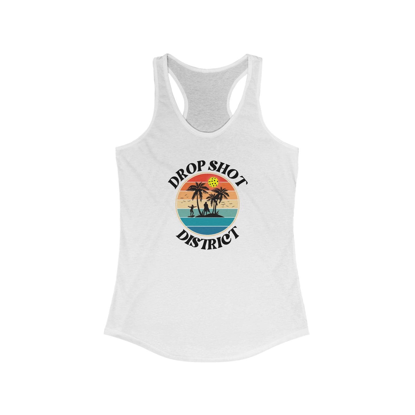 Drop Shot District Logo Women's Super Cute Pickleball Tank Top