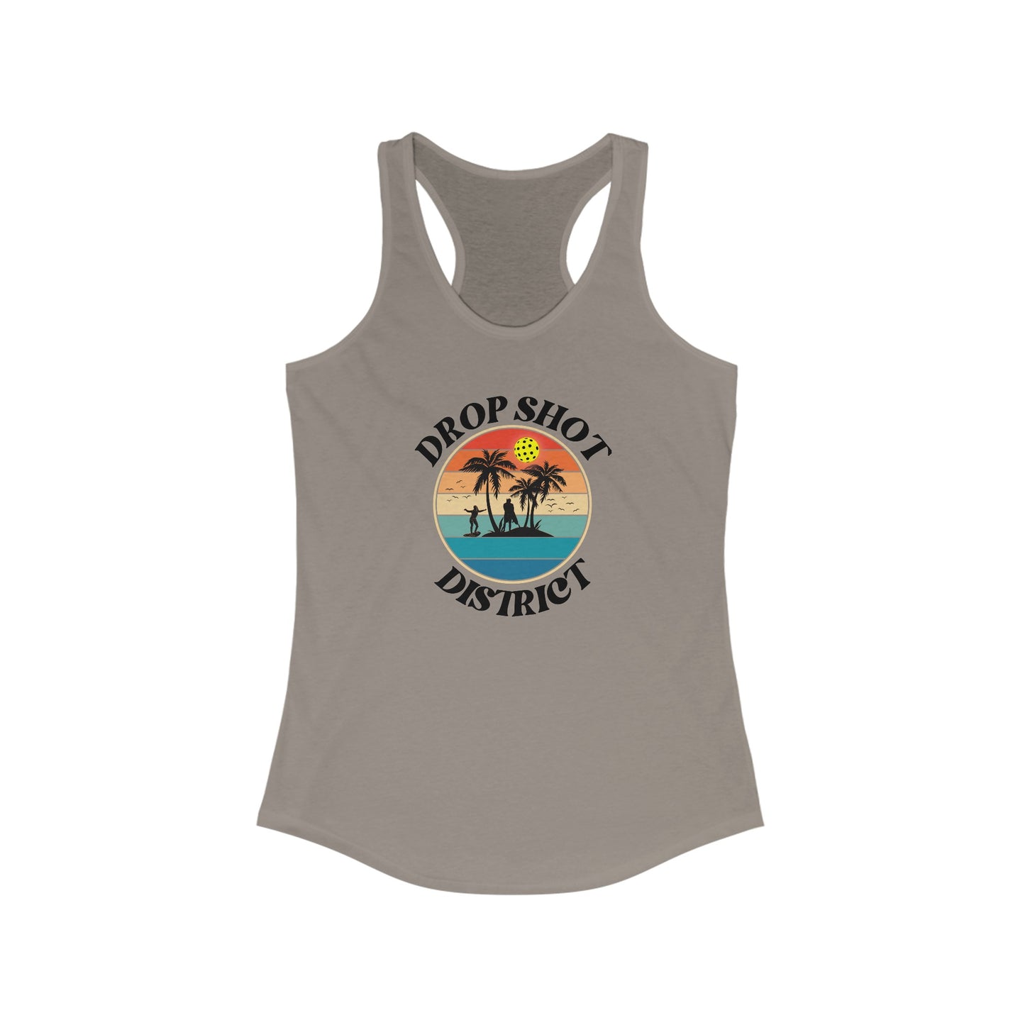 Drop Shot District Logo Women's Super Cute Pickleball Tank Top