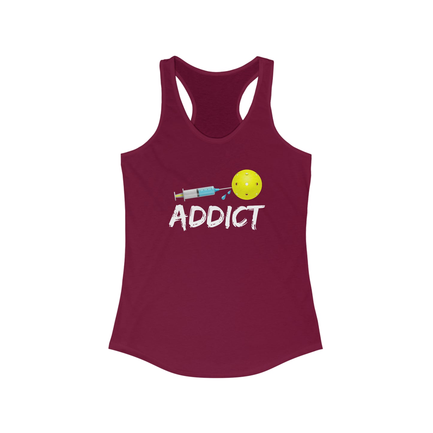 Pickleball Addict Women's Super Cute Funny Pickleball Tank Top