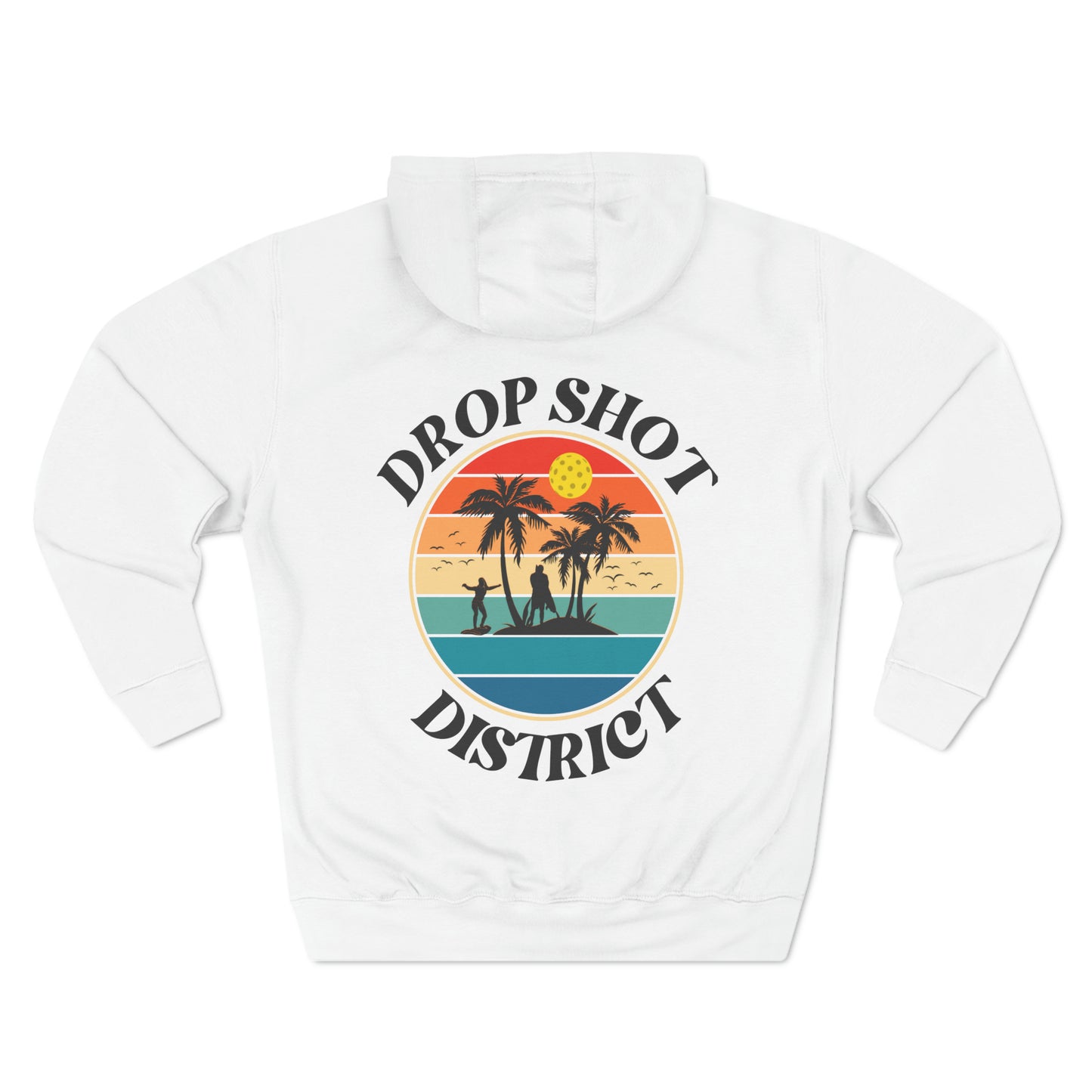 Double-Sided Drop Shot District Logo Unisex Premium Pickleball Hoodie