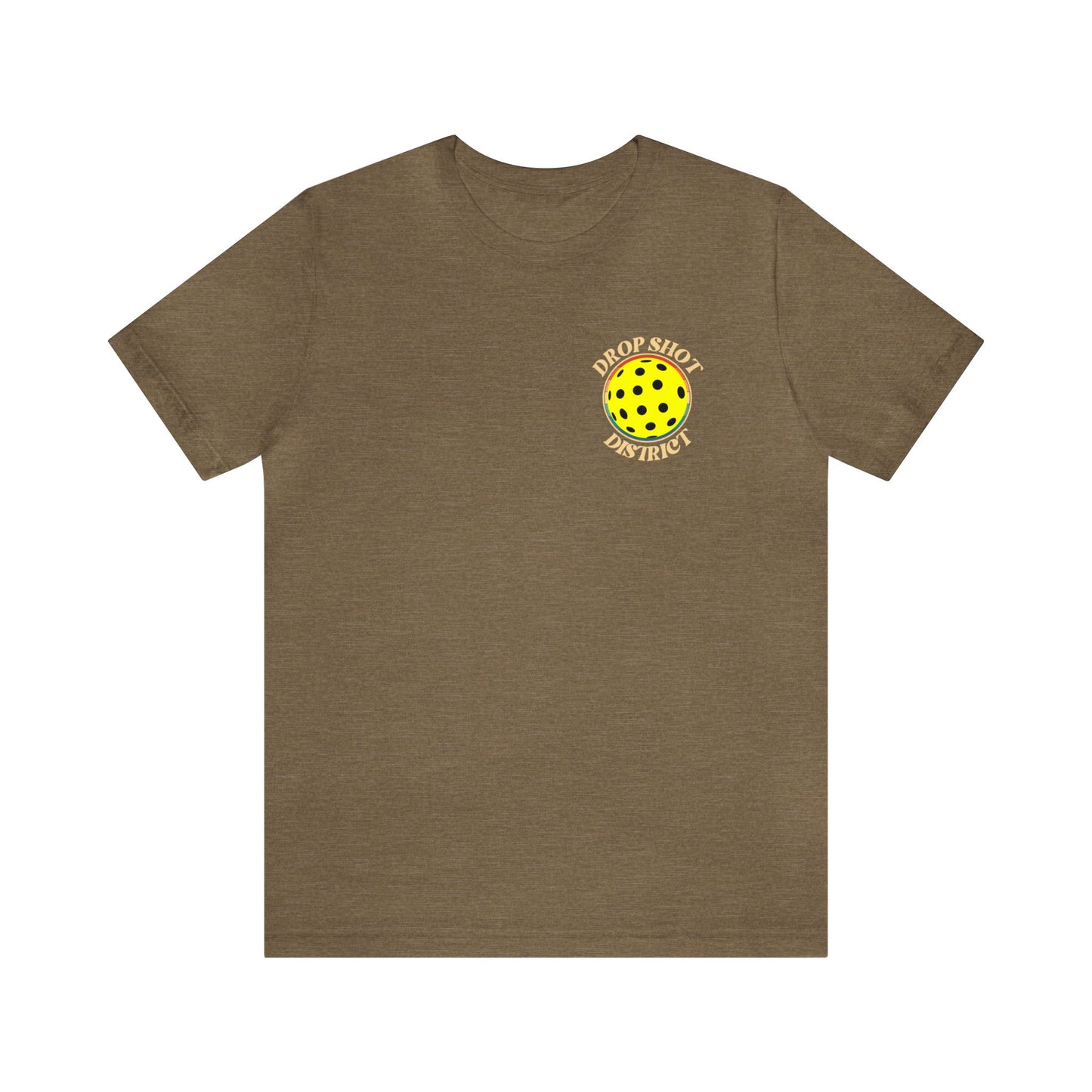 Unisex Drop Shot District Pickleball Logo Premium T-Shirt