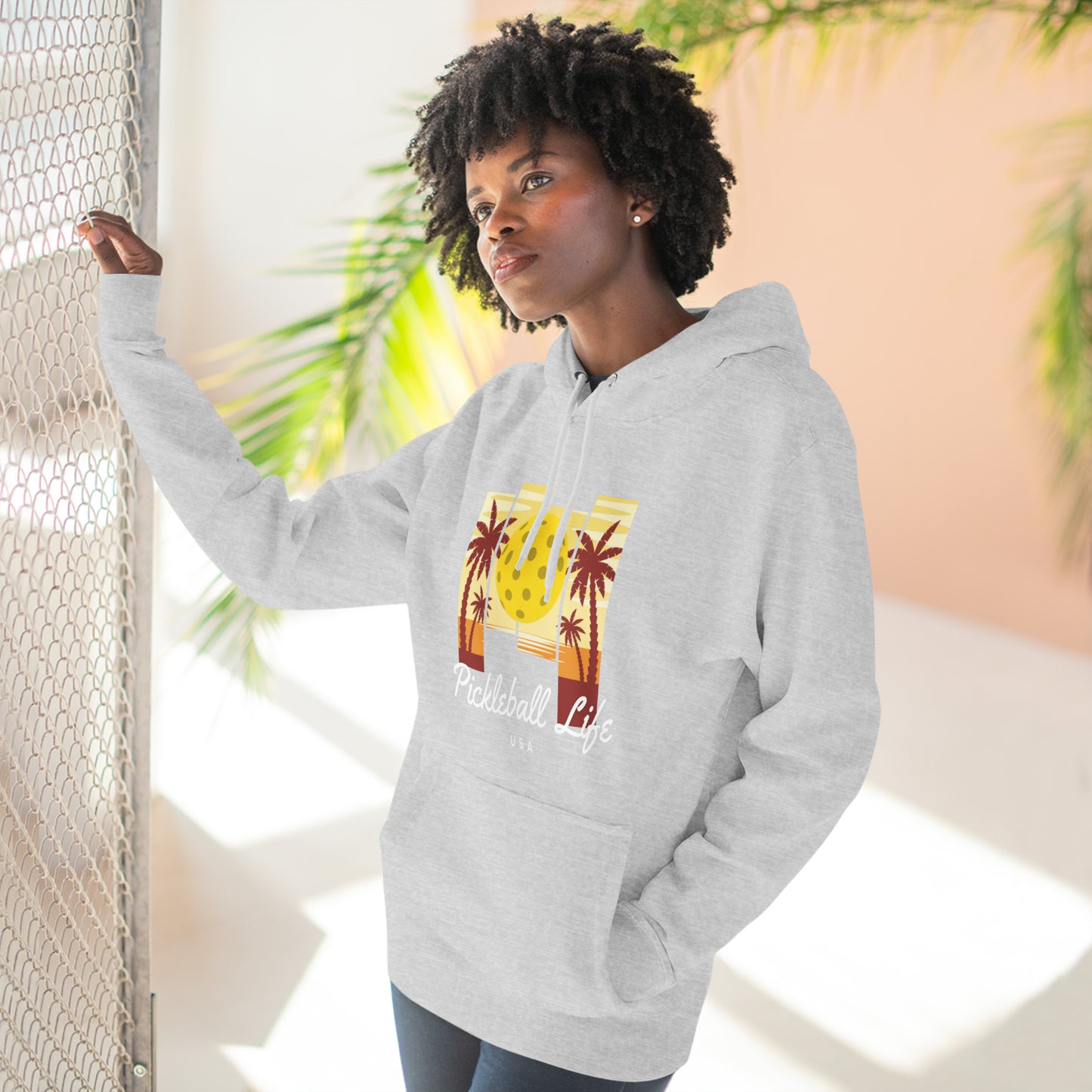 Pickleball Life Lifestyle USA Premium Unisex Pullover Hoodie