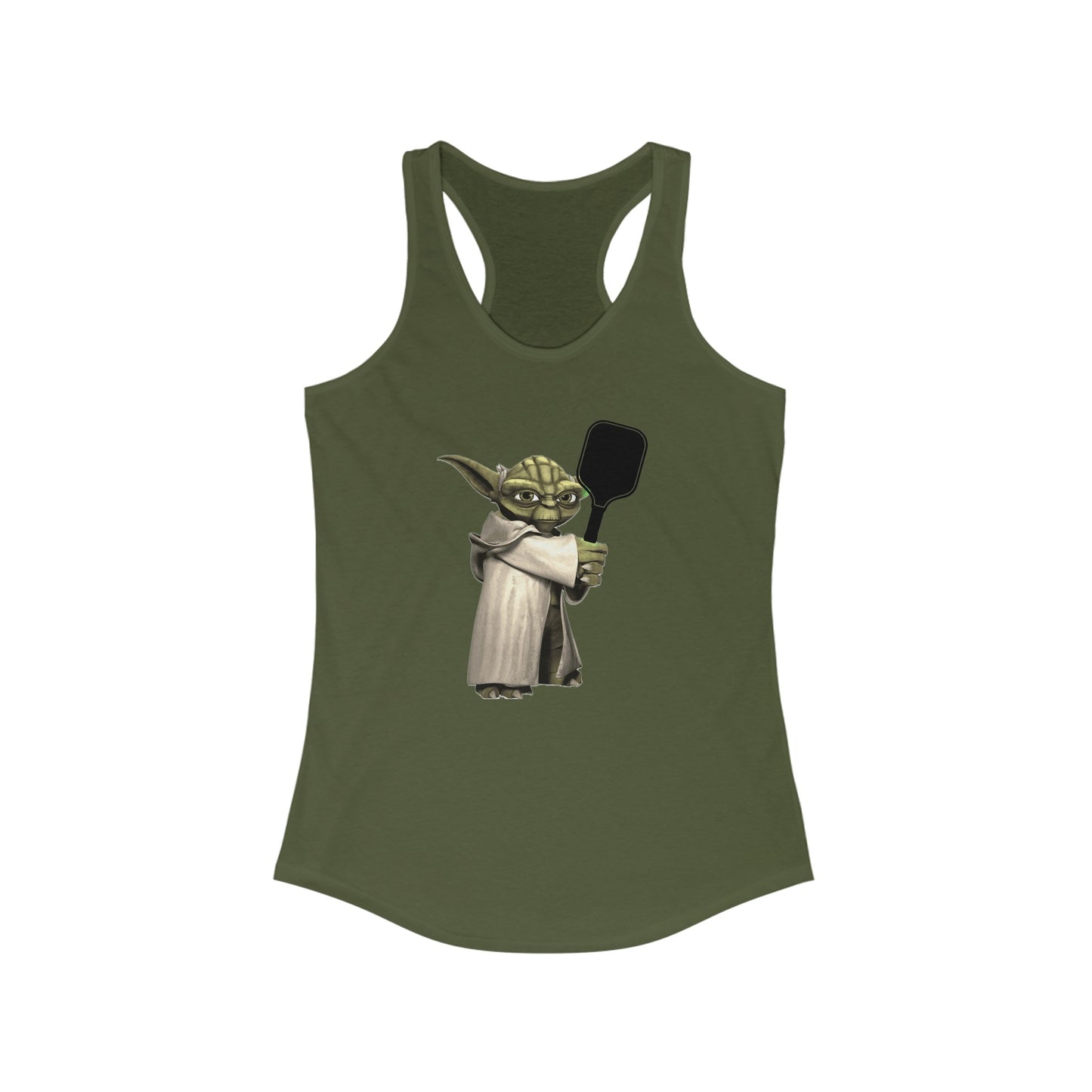 Pickleball Yoda Women's Super Cute, Funny Racerback Pickleball Tank Top | Star Wars