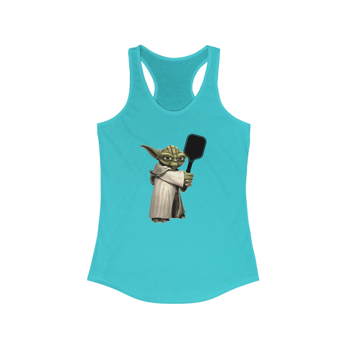 Pickleball Yoda Women's Super Cute, Funny Racerback Pickleball Tank Top | Star Wars