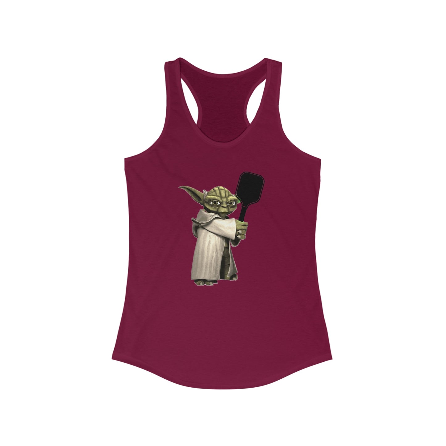 Pickleball Yoda Women's Super Cute, Funny Racerback Pickleball Tank Top | Star Wars