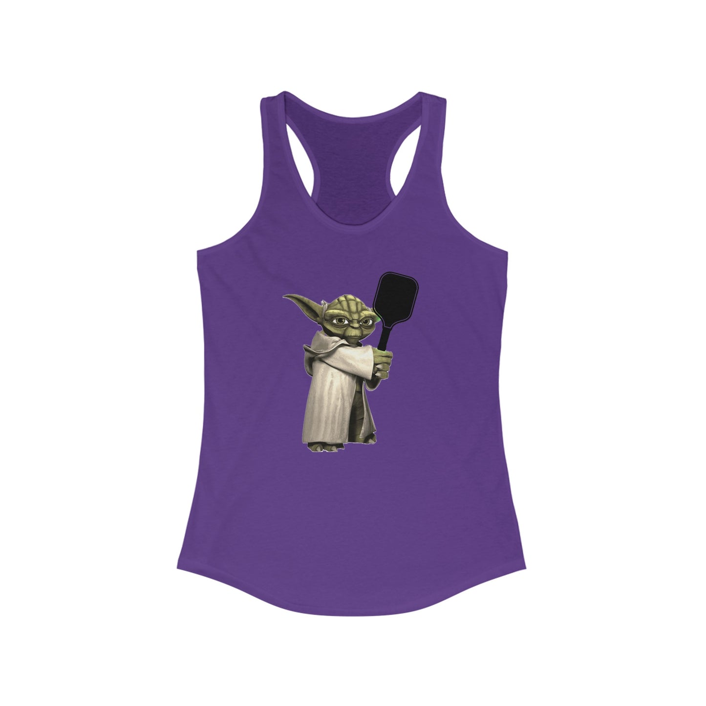 Pickleball Yoda Women's Super Cute, Funny Racerback Pickleball Tank Top | Star Wars
