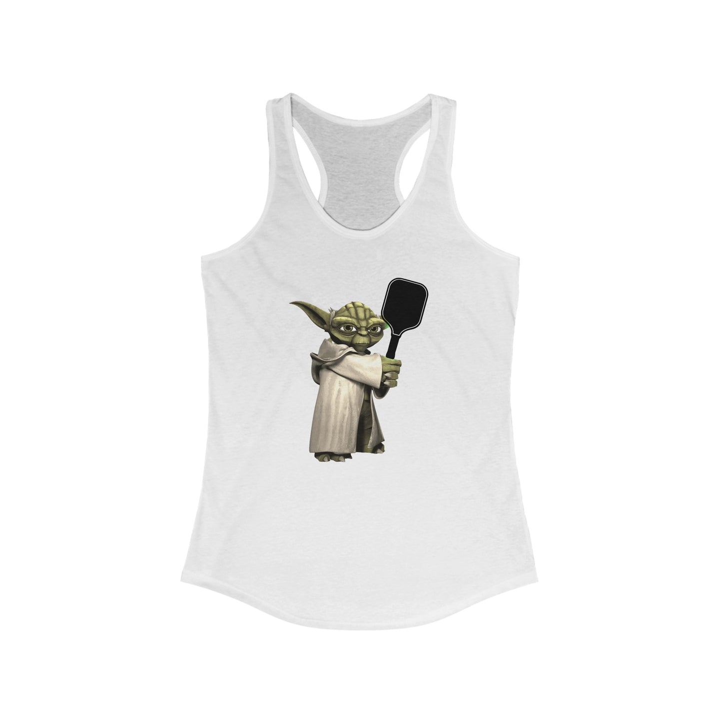 Pickleball Yoda Women's Super Cute, Funny Racerback Pickleball Tank Top | Star Wars