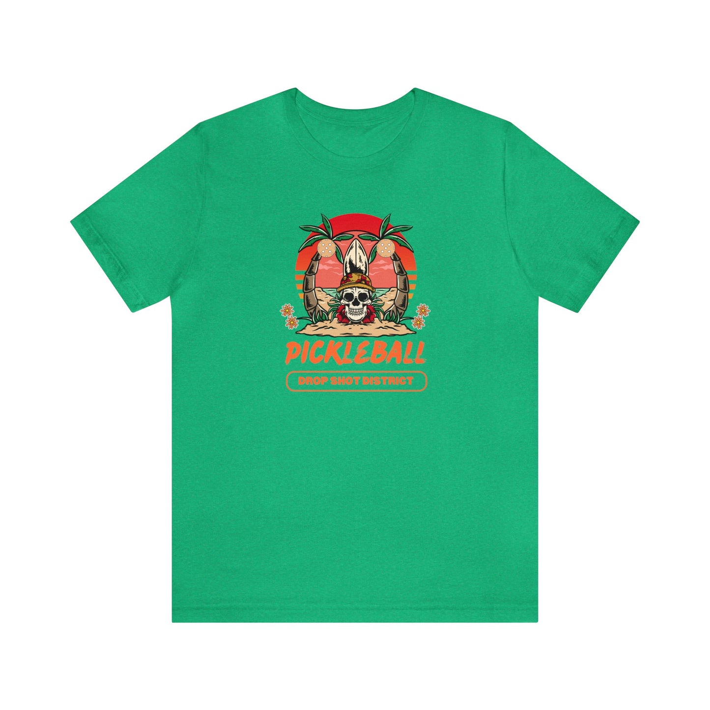 Unisex Skeleton Head Drop Shot District Premium Pickleball T-Shirt