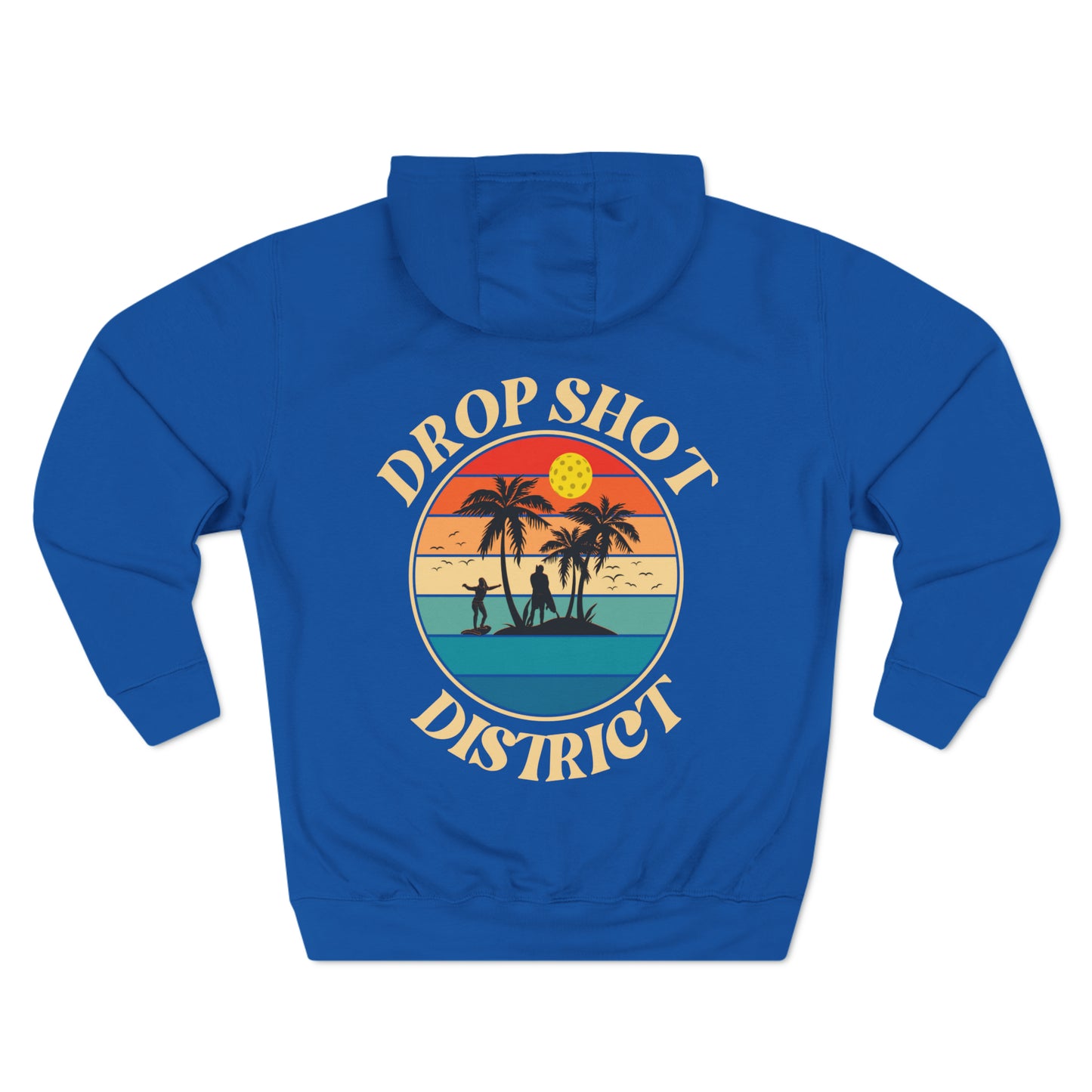 Double-Sided Drop Shot District Logo Unisex Premium Pickleball Hoodie