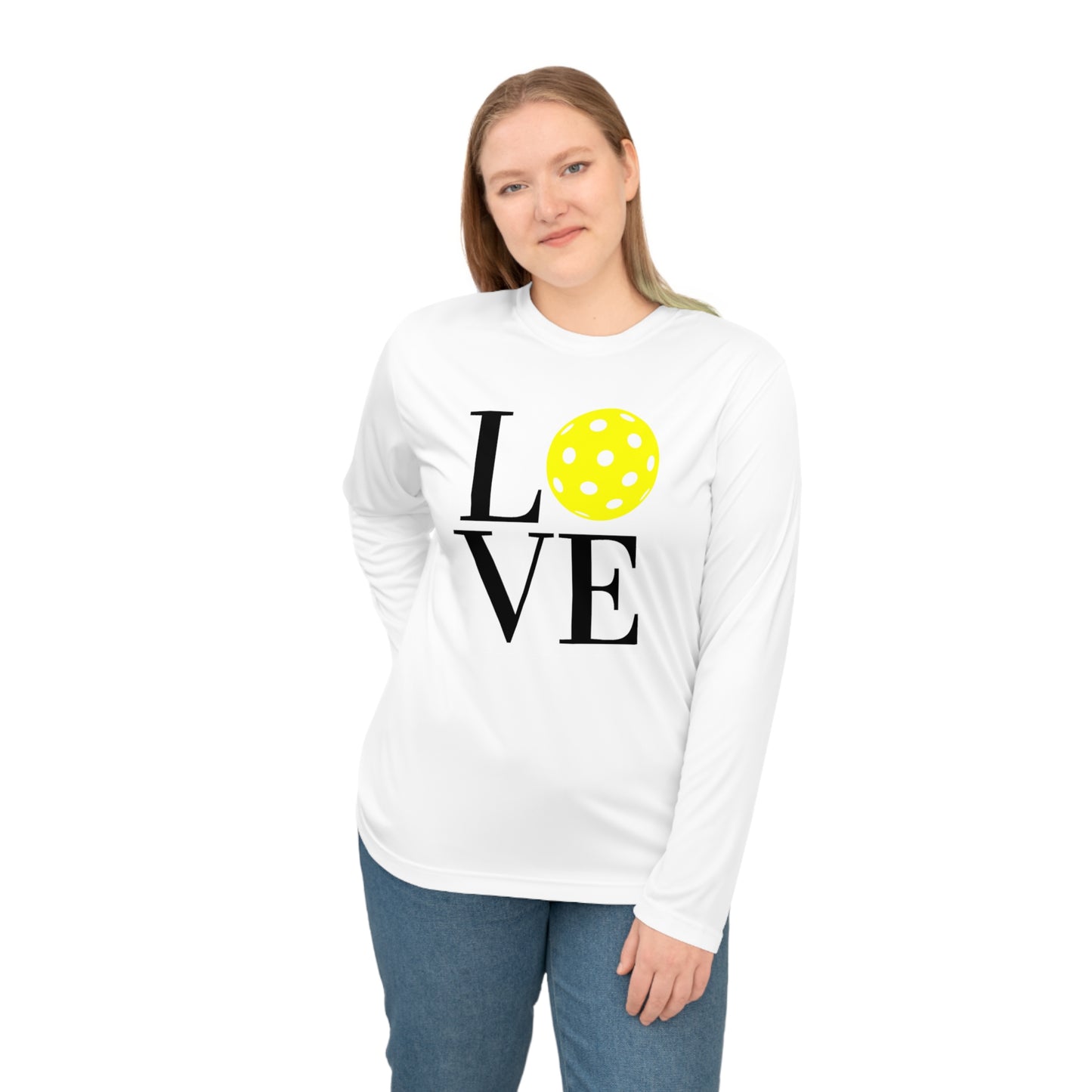 LOVE Pickleball Super Cute Unisex Performance Long Sleeve Shirt