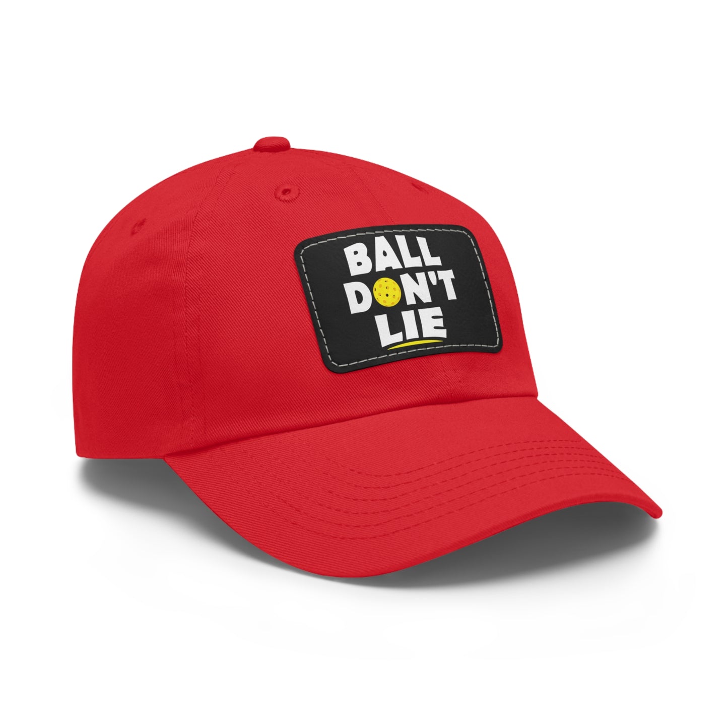 Ball Don't Lie Funny Pickleball Hat with Leather Patch