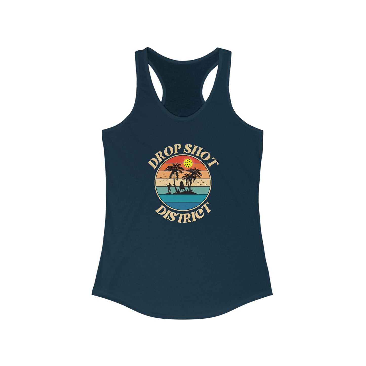 Drop Shot District Logo Women's Super Cute Pickleball Tank Top