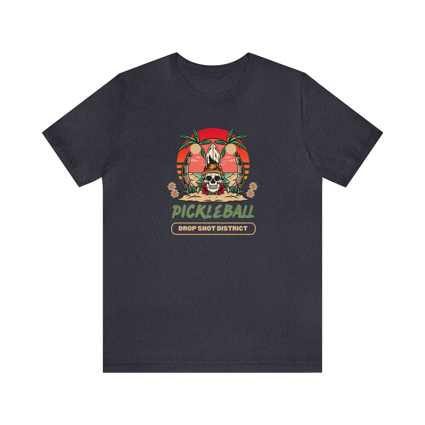 Unisex Skeleton Head Drop Shot District Premium Pickleball T-Shirt