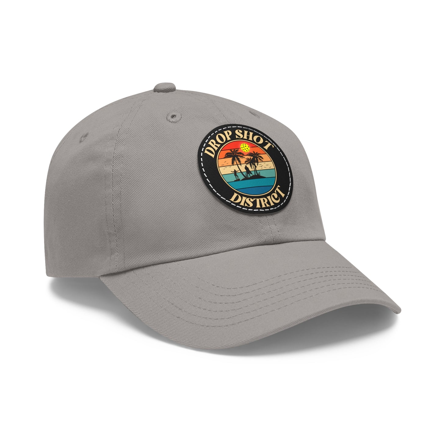 Drop Shot District Logo Pickleball Hat with Leather Patch