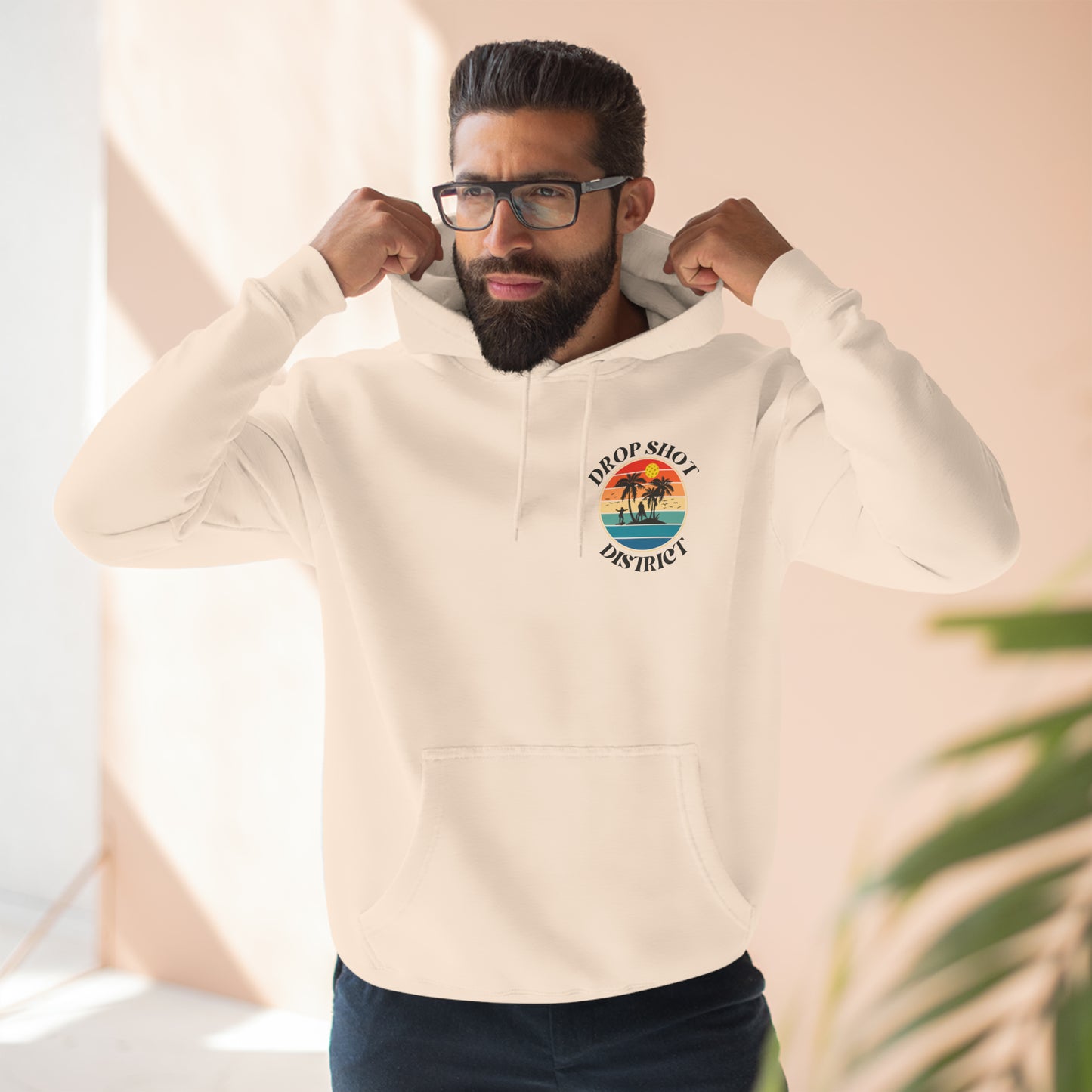 Double-Sided Drop Shot District Logo Unisex Premium Pickleball Hoodie