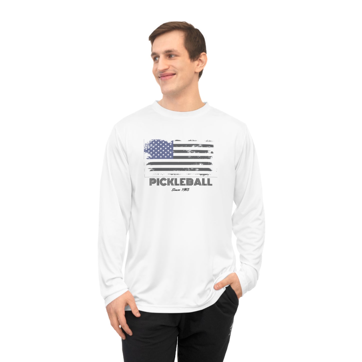 American Flag USA Pickleball Since 1965 Unisex Performance Long Sleeve Shirt