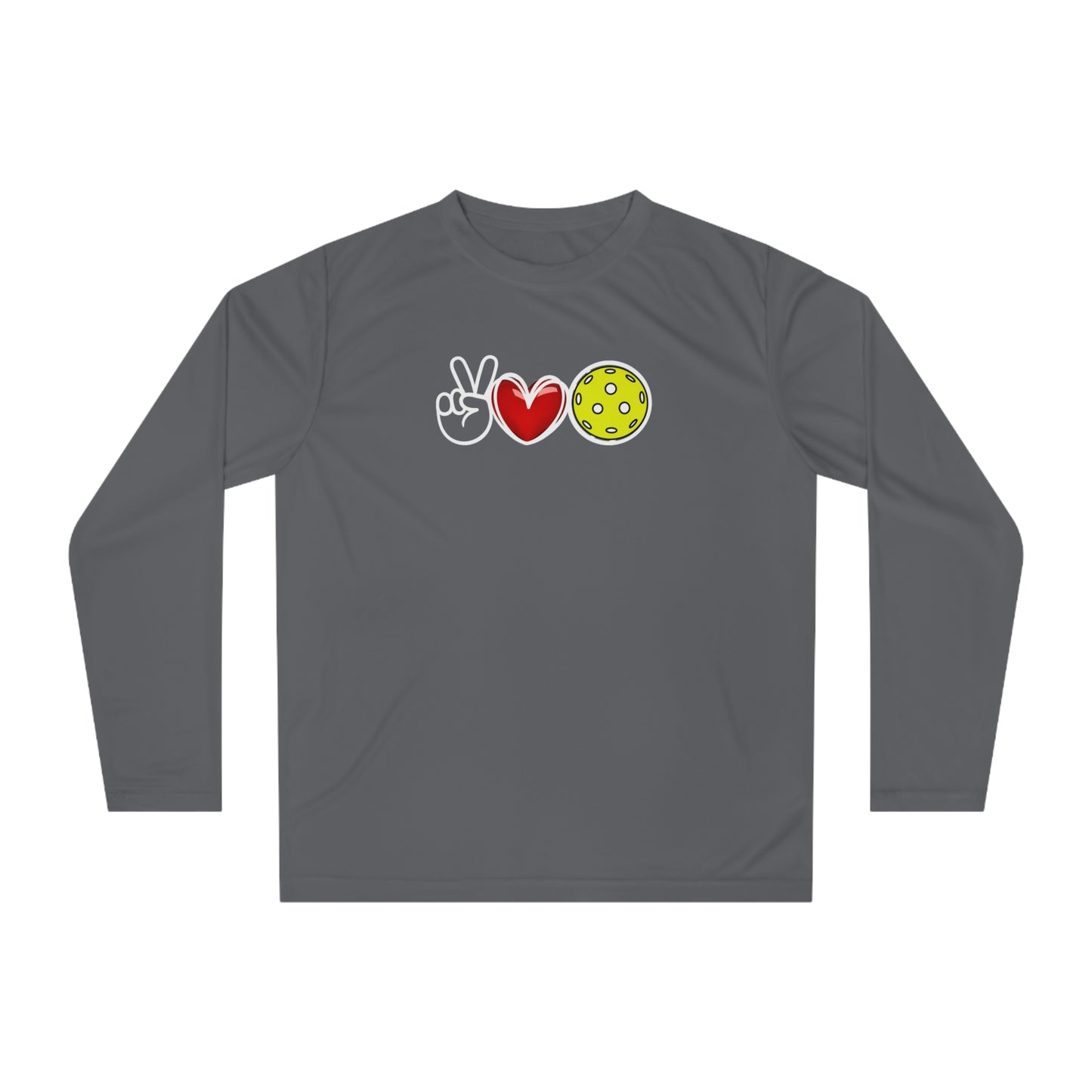 Peace, Love, Pickleball Super Cute Unisex Performance Long Sleeve Shirt