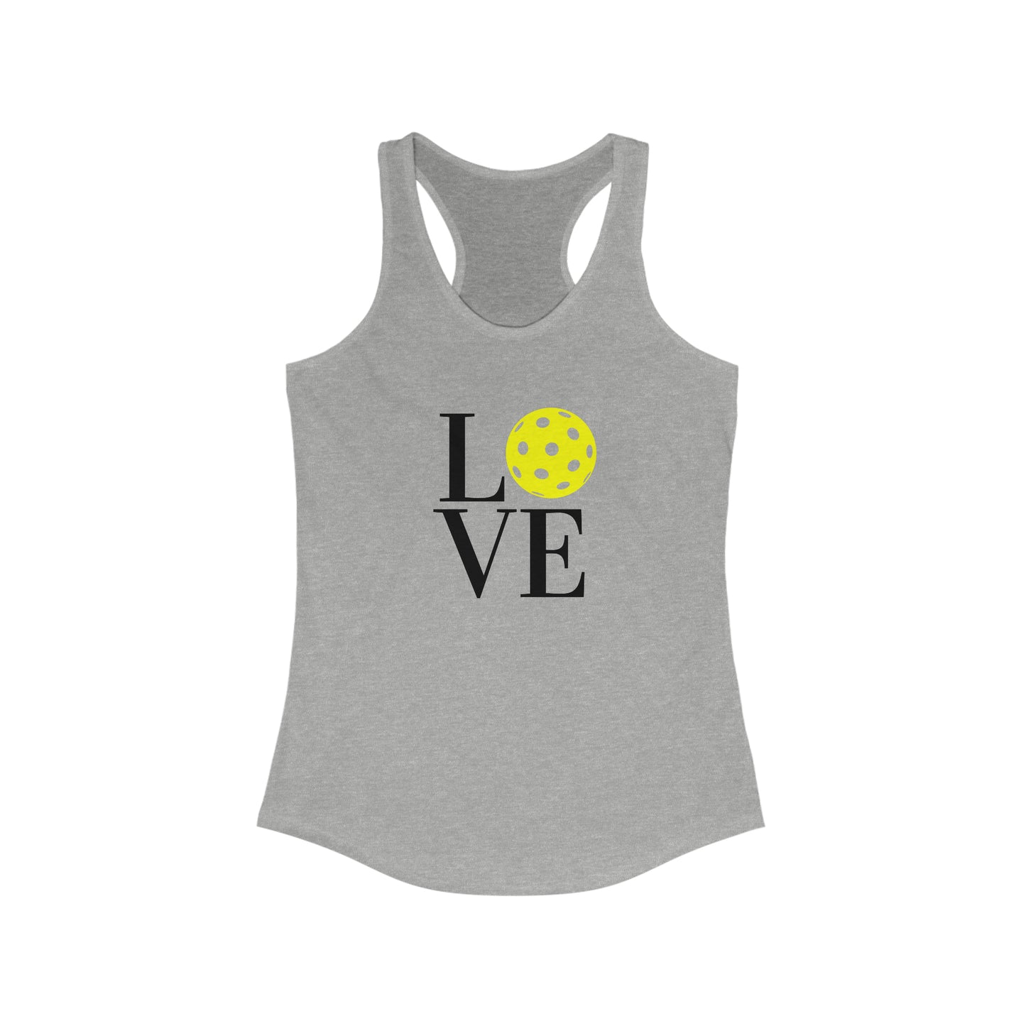 LOVE Pickleball Super Cute Women's Racerback Pickleball Tank Top