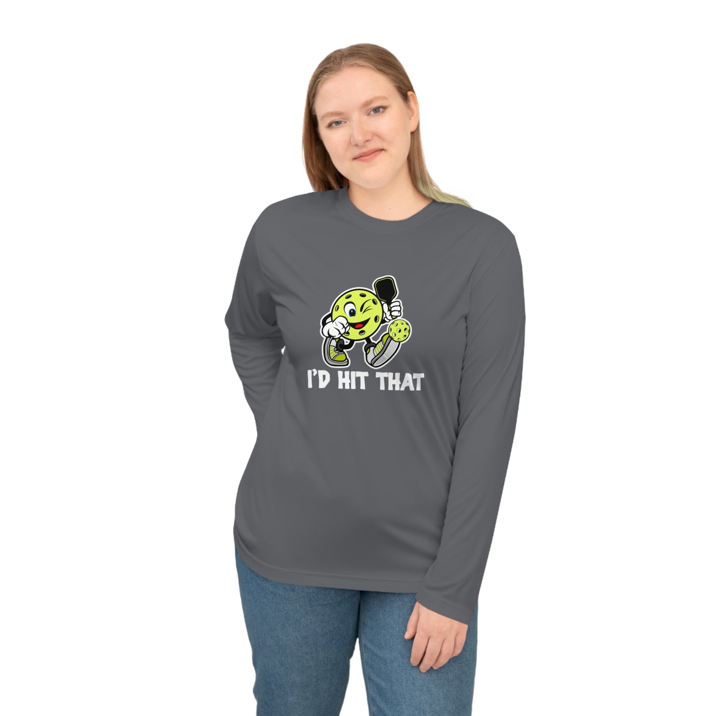 Unisex I'd Hit That Funny Performance Long Sleeve Pickleball Shirt