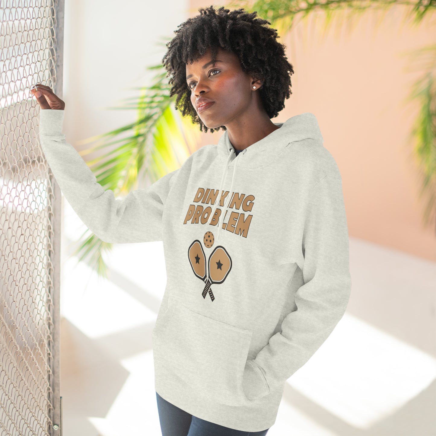 Dinking Problem Funny Unisex Premium Pickleball Pullover Hoodie