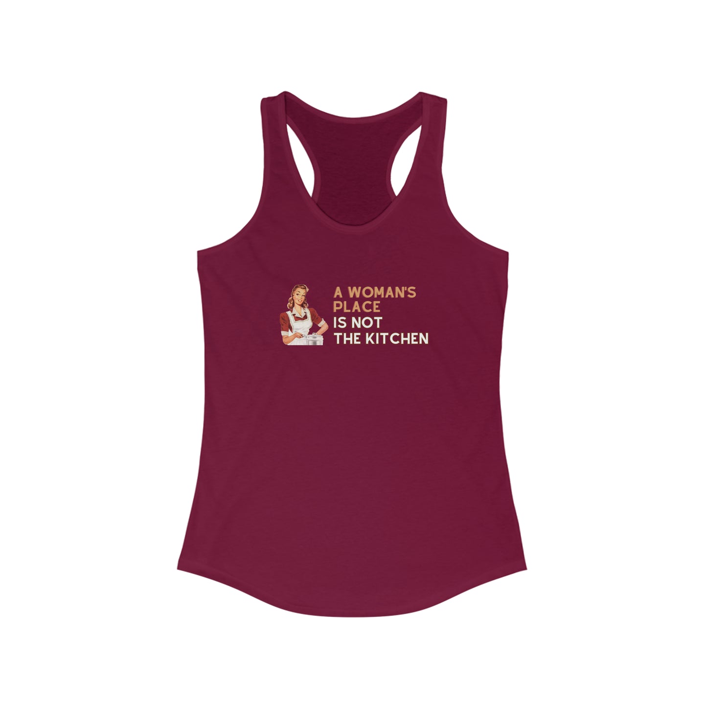 A Woman's Place Is Not The Kitchen Super Cute, Funny Pickleball Tank Top