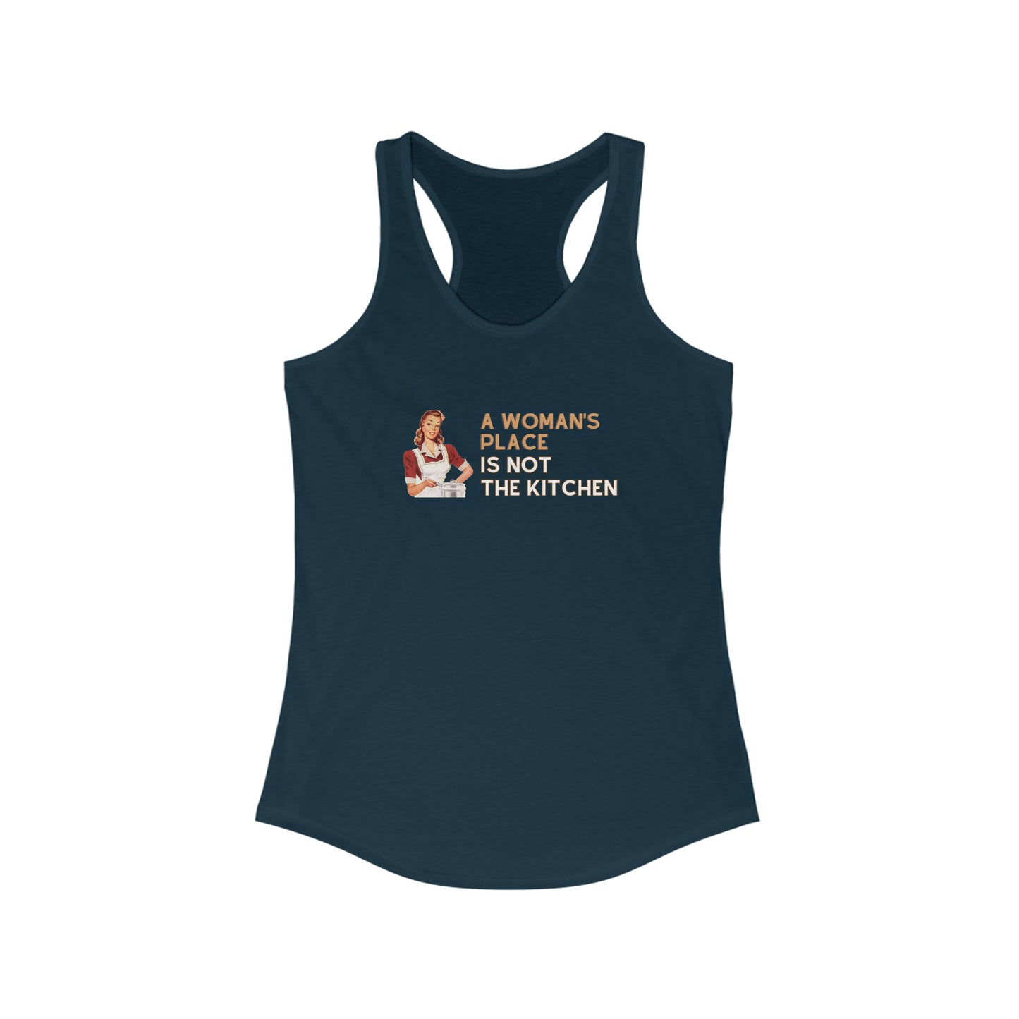 A Woman's Place Is Not The Kitchen Super Cute, Funny Pickleball Tank Top