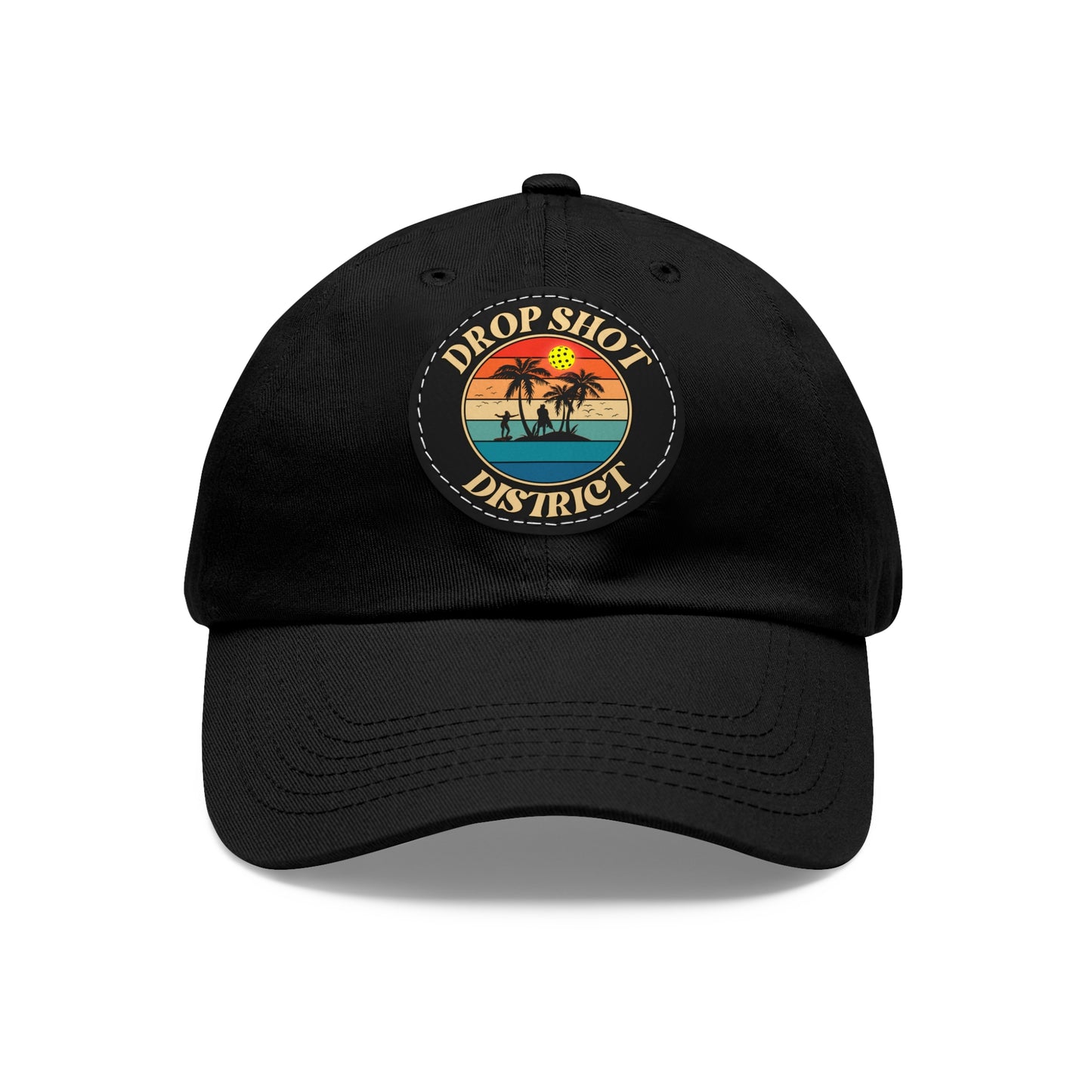 Drop Shot District Logo Pickleball Hat with Leather Patch