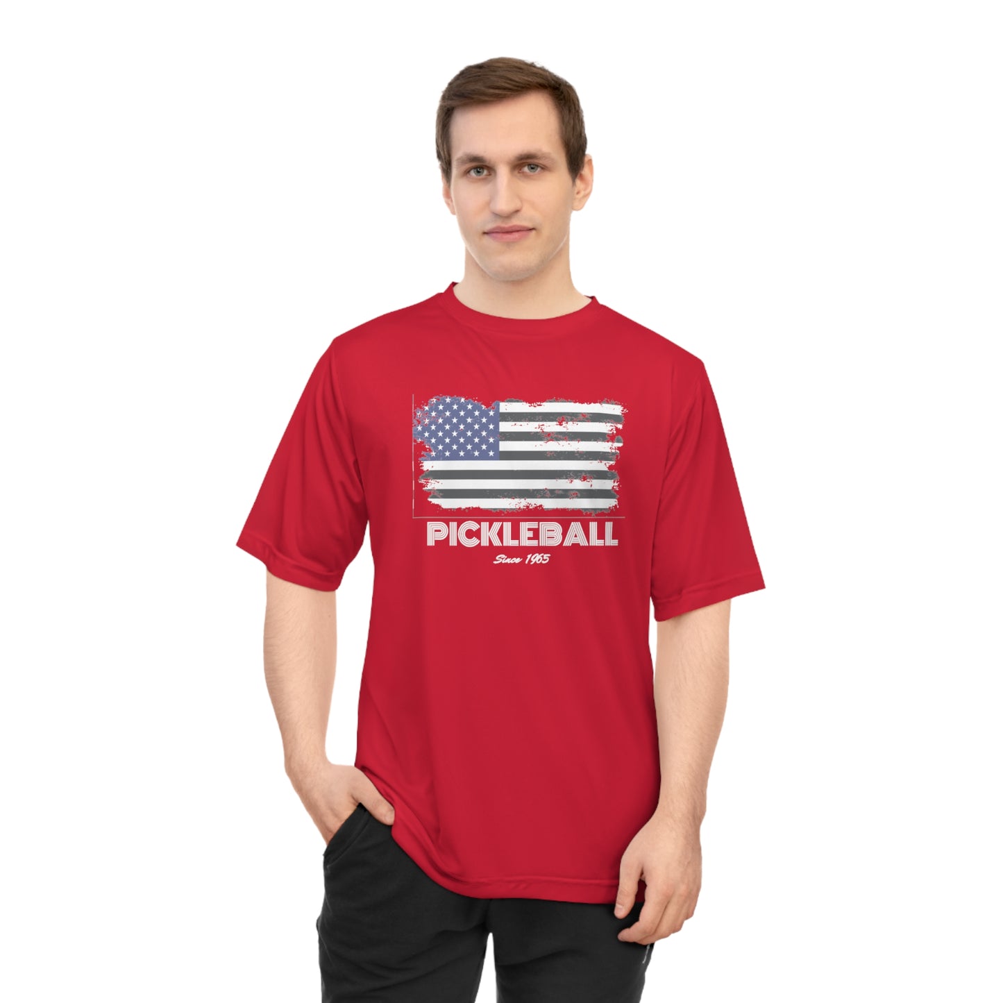 Unisex American Flag USA Pickleball Since 1965 Patriotic Performance T-shirt