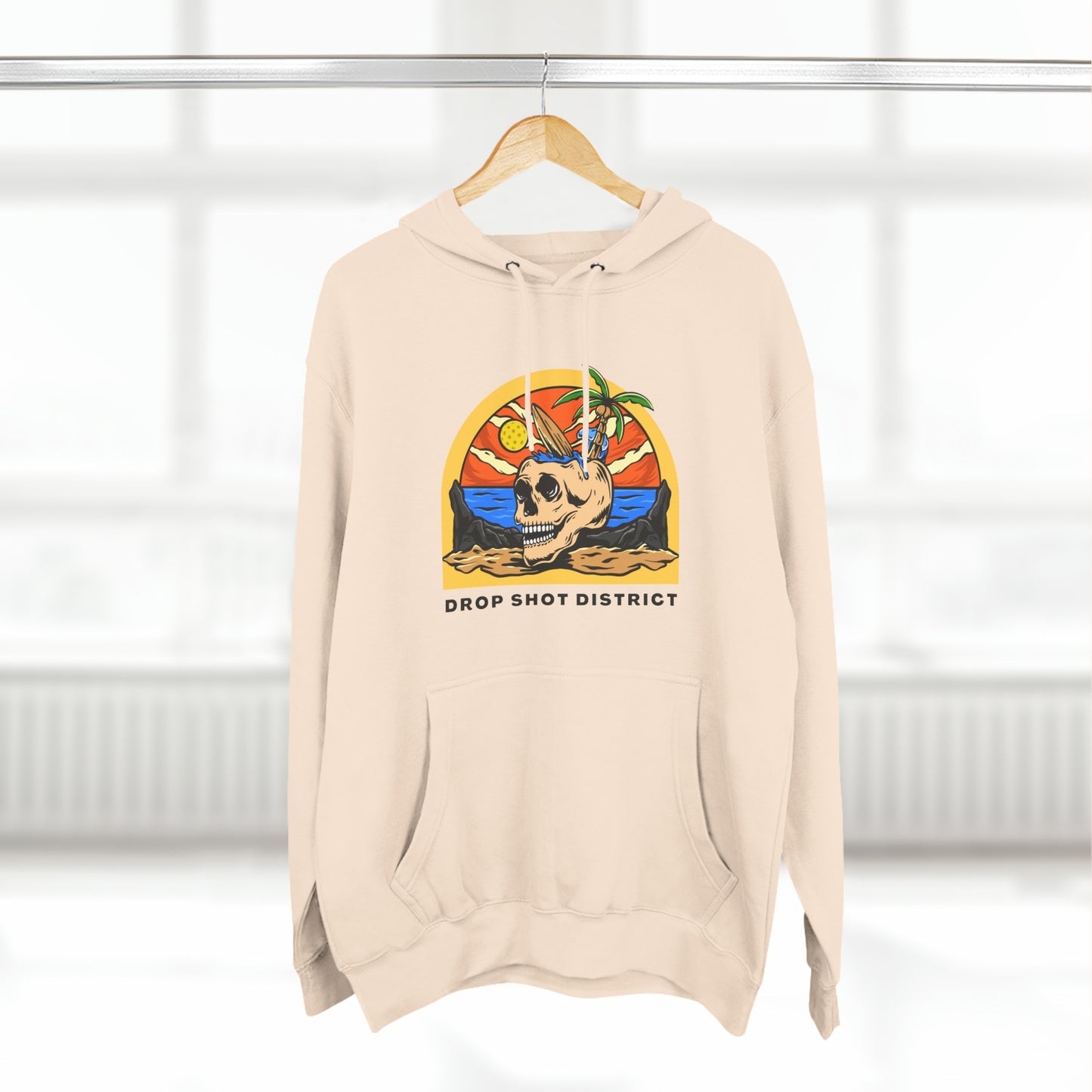 Drop Shot District Skeleton Unisex Premium Pullover Pickleball Hoodie