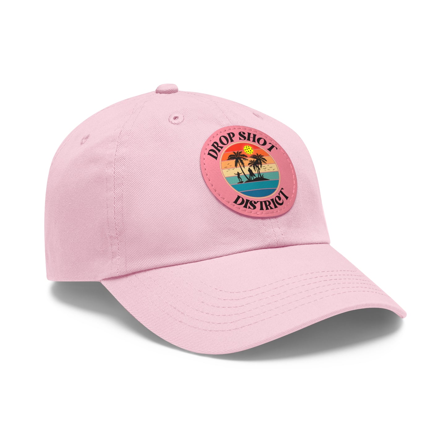 Drop Shot District Logo Pickleball Hat with Leather Patch