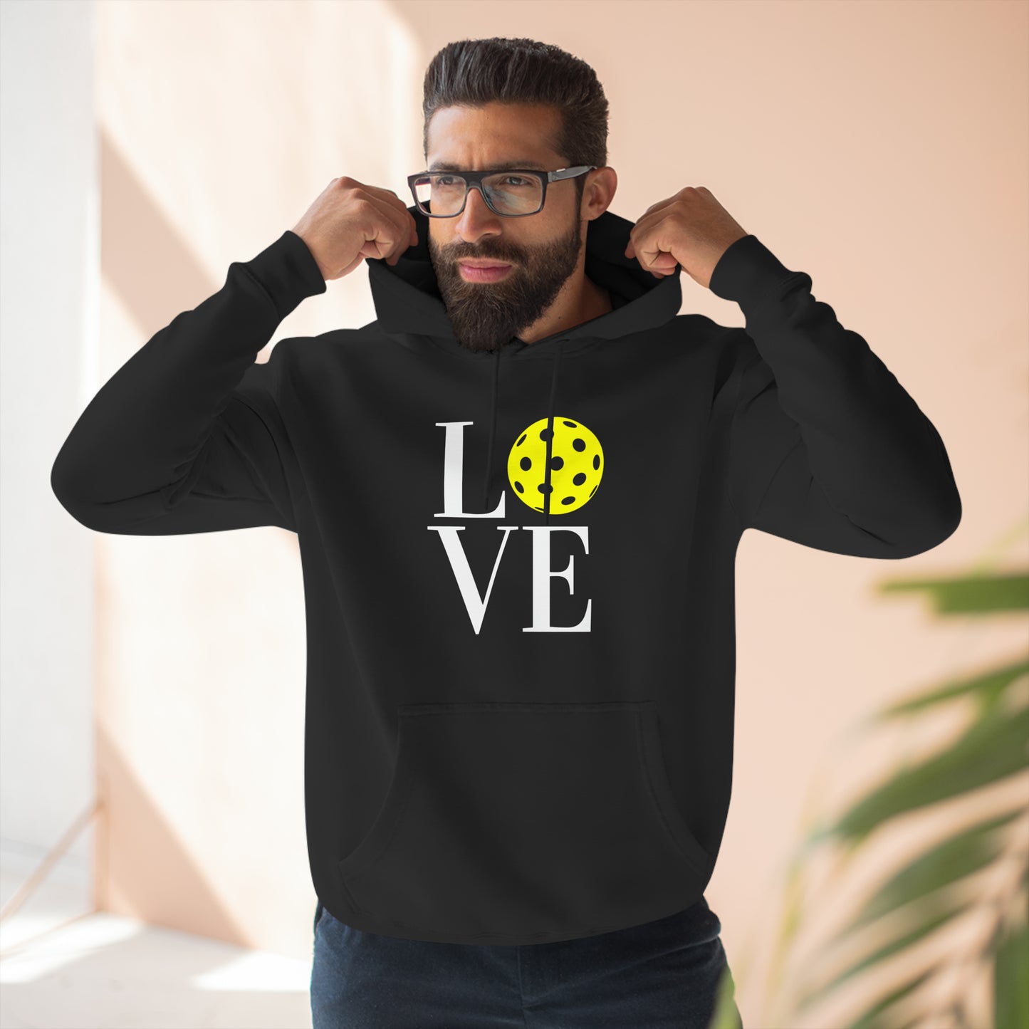 Unisex LOVE Pickleball Super Cute Premium Pullover Hoodie