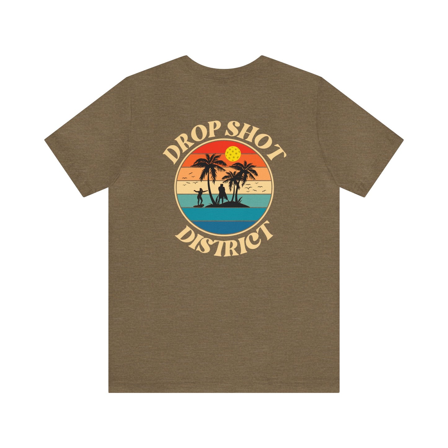 Double-Sided Unisex Drop Shot District Logo Premium Pickleball T-Shirt