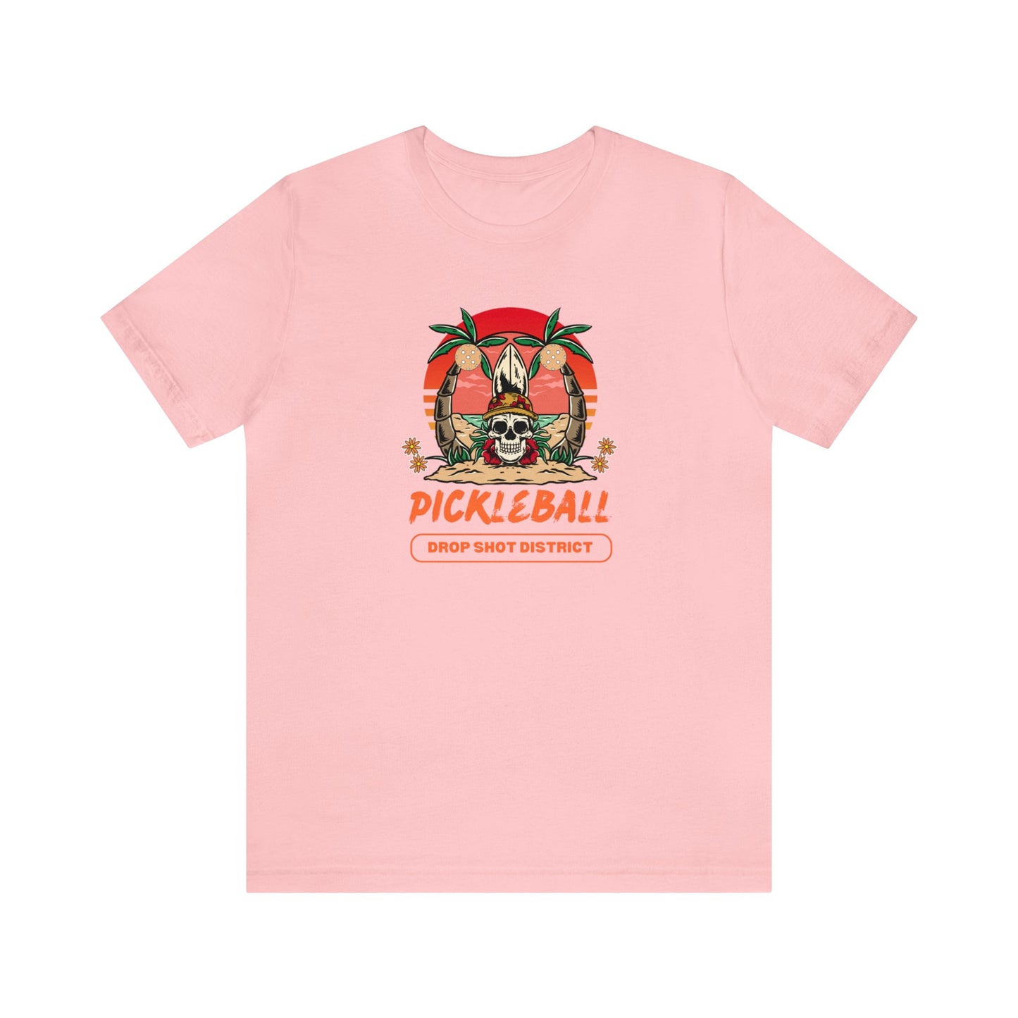 Unisex Skeleton Head Drop Shot District Premium Pickleball T-Shirt