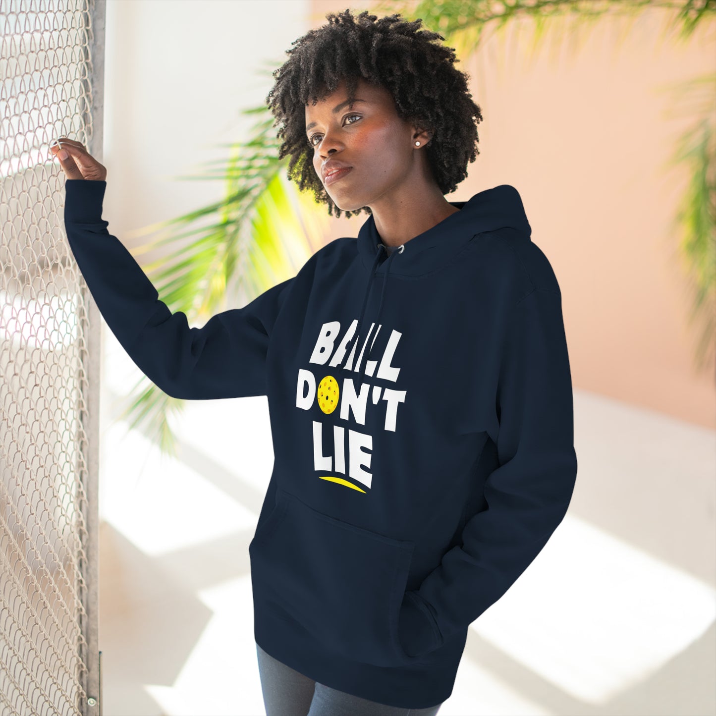 Unisex Ball Don't Lie Funny Premium Pickleball Pullover Hoodie