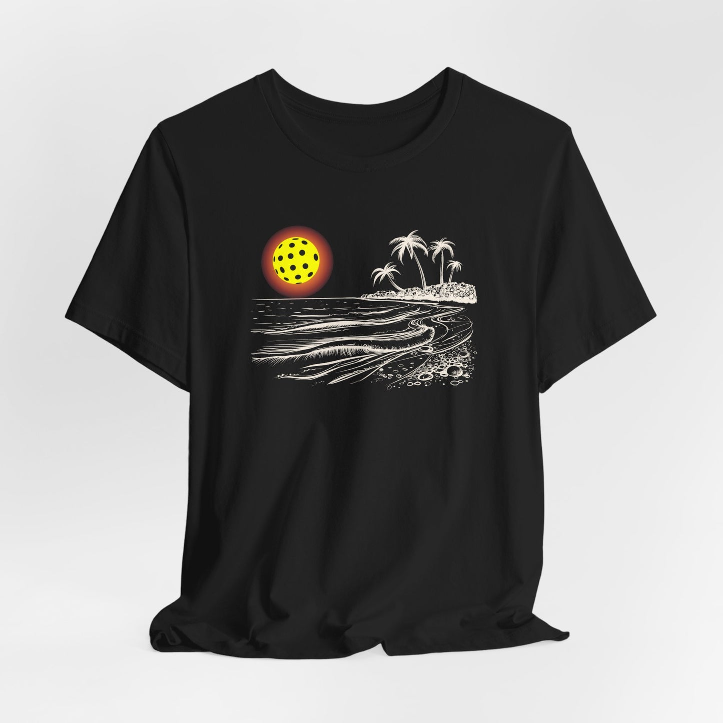 Unisex Pickleball Sun Beach Vibes Beautiful Premium Pickleball T-Shirt