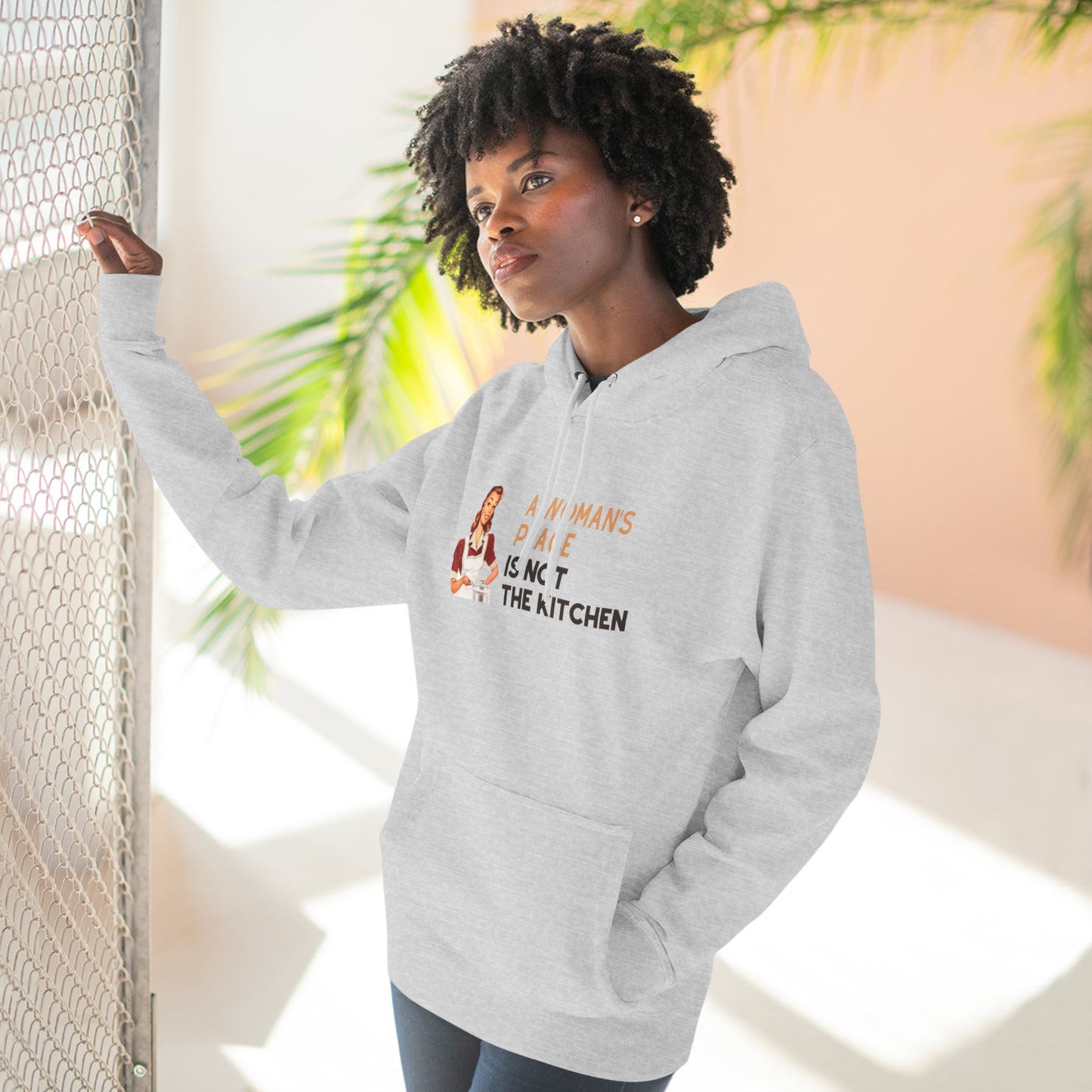 A Woman's Place Is Not The Kitchen Super Cute, Funny Pickleball Hoodie