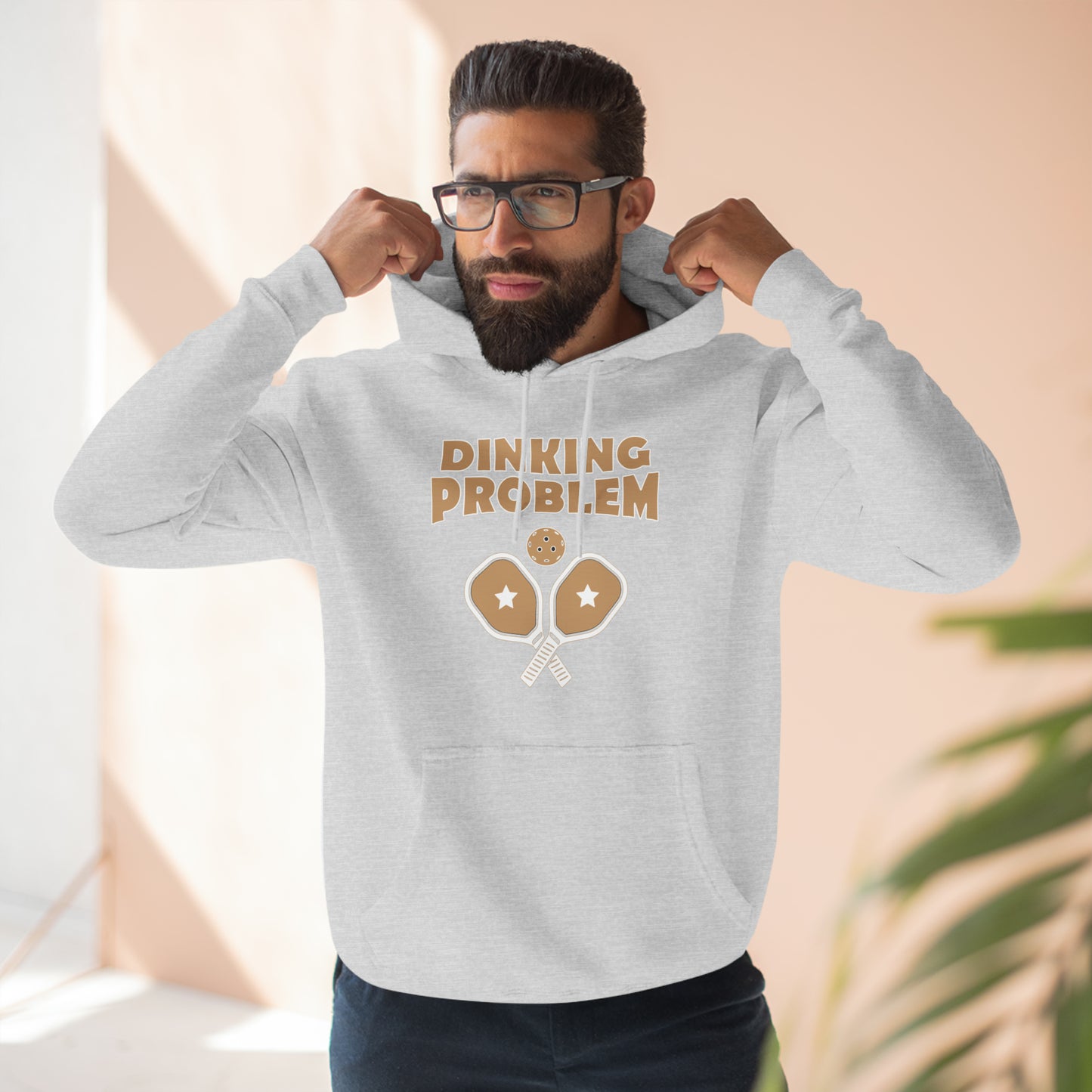 Dinking Problem Funny Unisex Premium Pickleball Pullover Hoodie