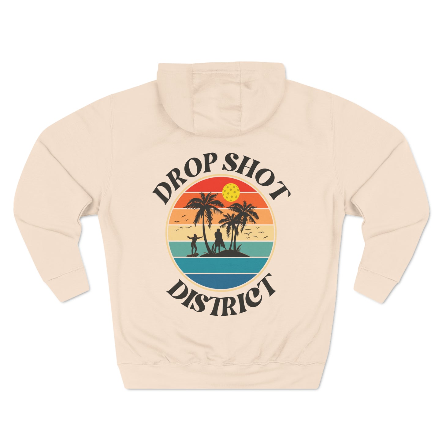 Double-Sided Drop Shot District Logo Unisex Premium Pickleball Hoodie