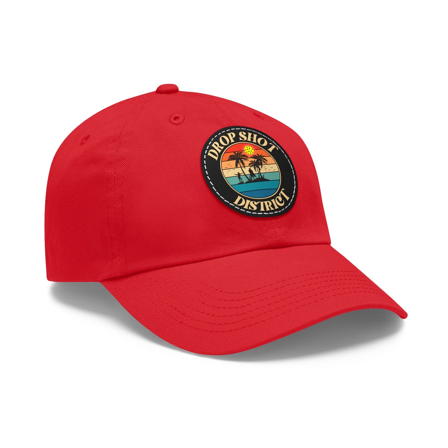 Drop Shot District Logo Pickleball Hat with Leather Patch