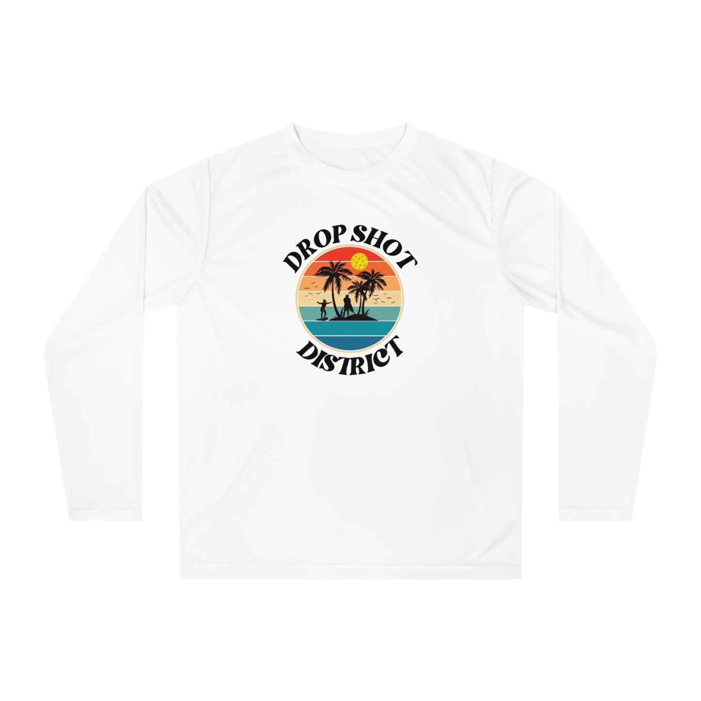 Unisex Drop Shot District Logo Performance Long Sleeve Pickleball Shirt