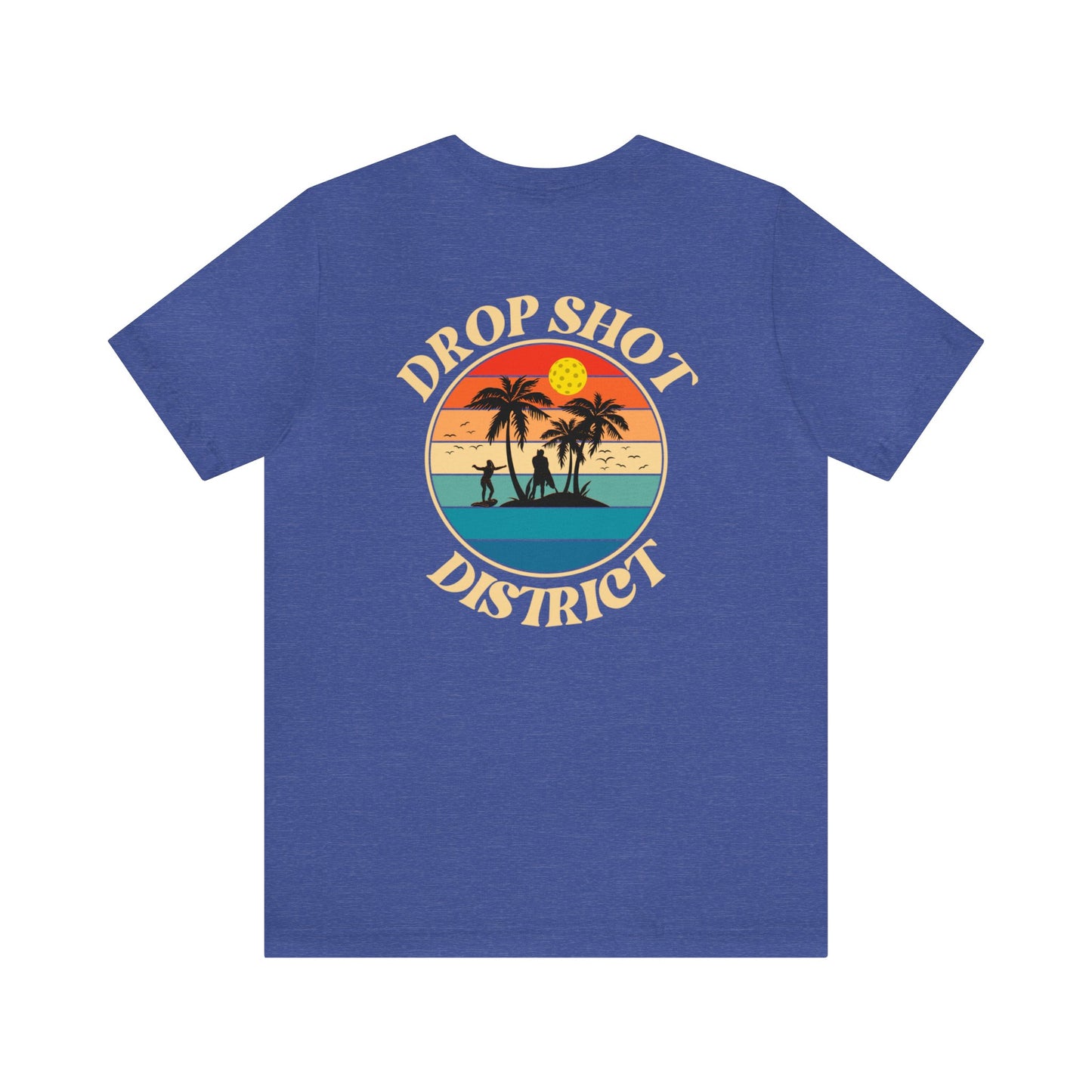 Double-Sided Unisex Drop Shot District Logo Premium Pickleball T-Shirt