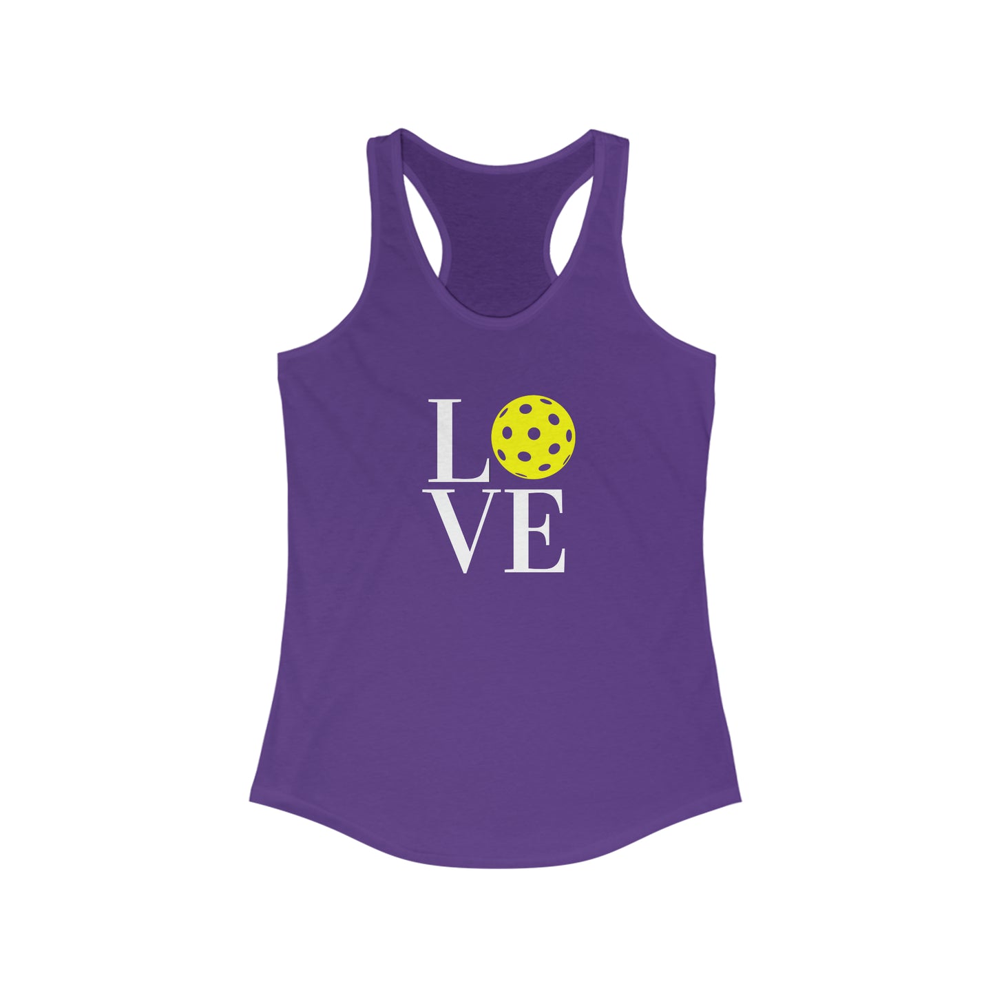 LOVE Pickleball Super Cute Women's Racerback Pickleball Tank Top