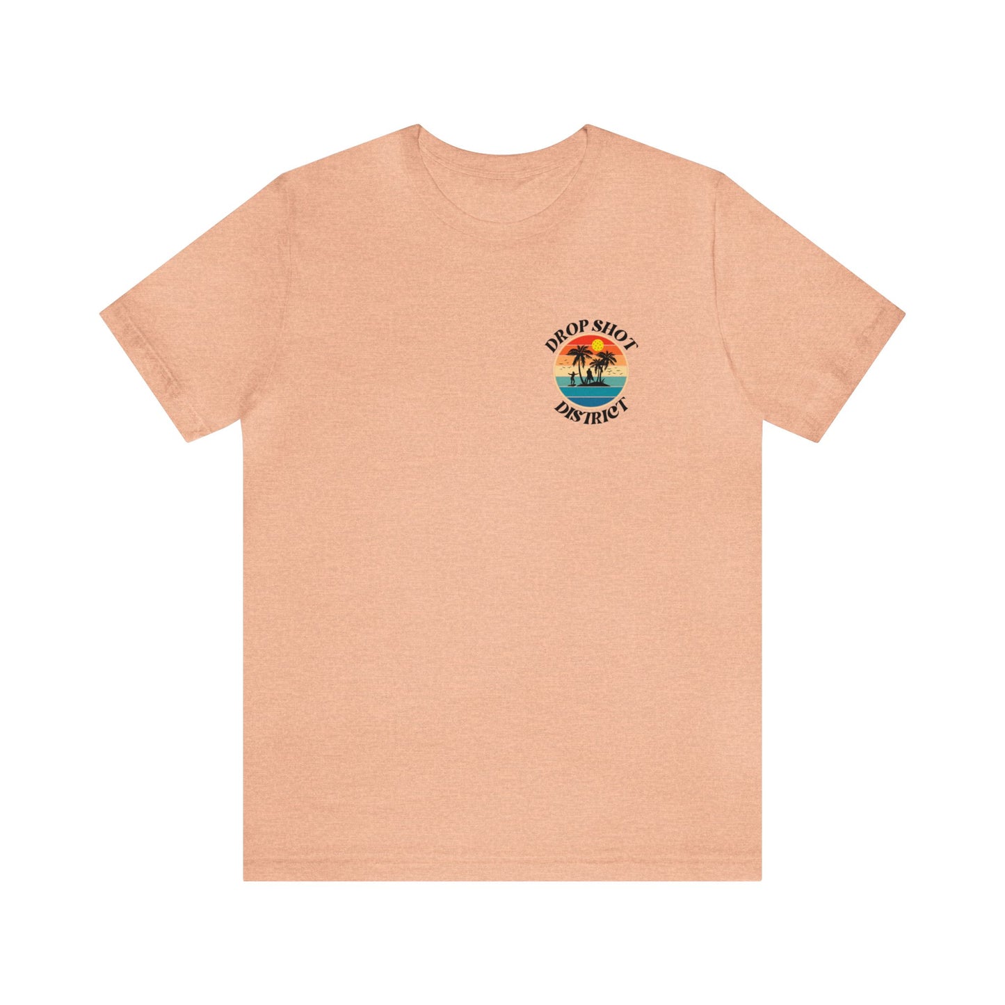 Double-Sided Unisex Drop Shot District Logo Premium Pickleball T-Shirt