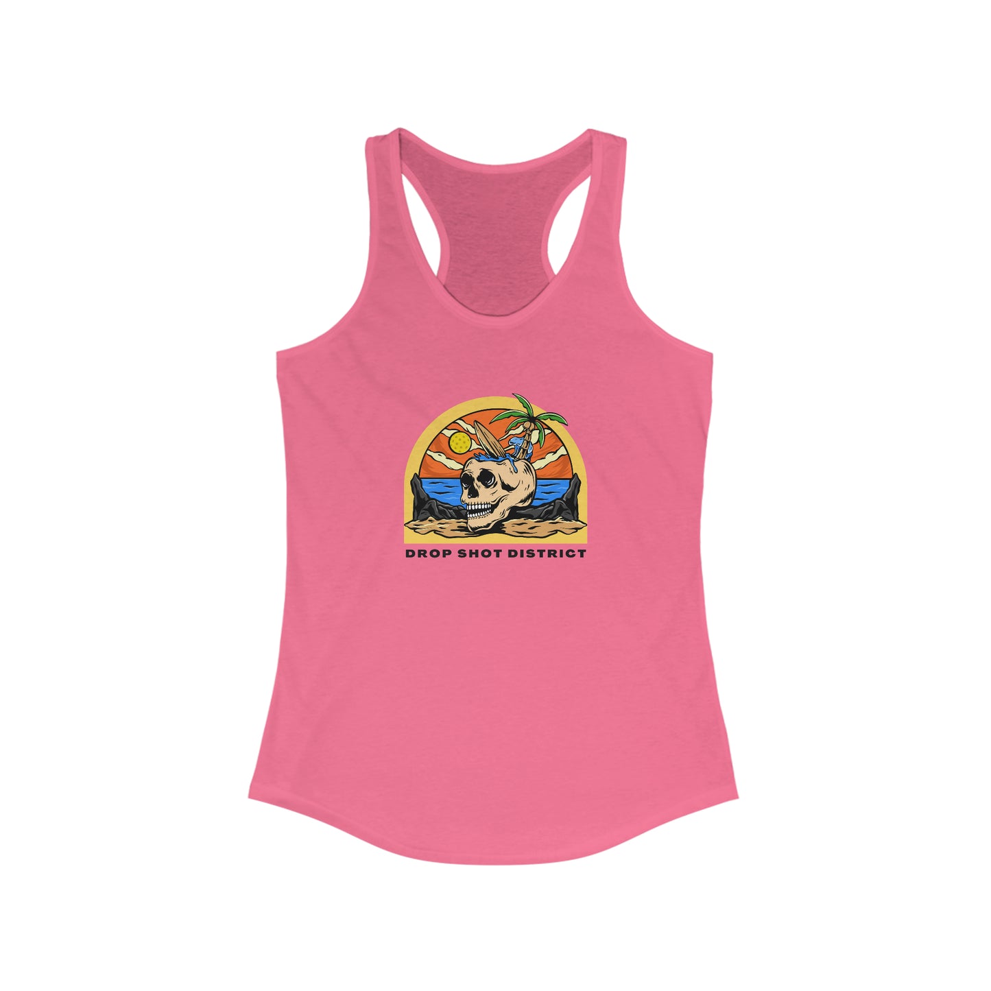 Drop Shot District Skeleton Women's Super Cute Pickleball Tank Top